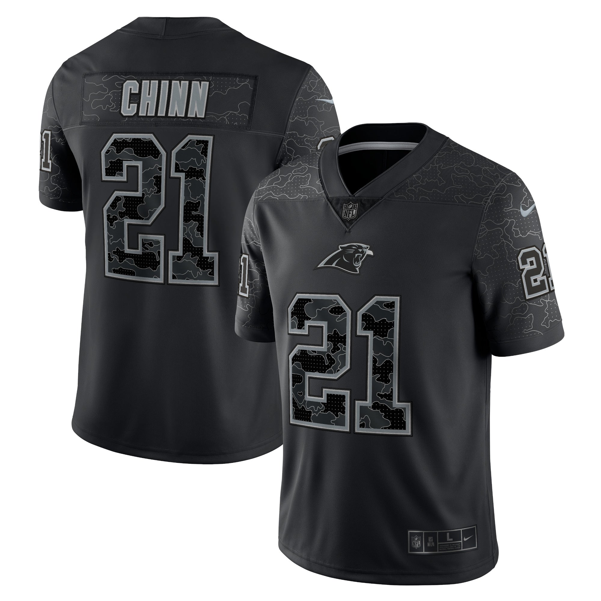 Jeremy Chinn Carolina Panthers Nike RFLCTV Limited Jersey   Black