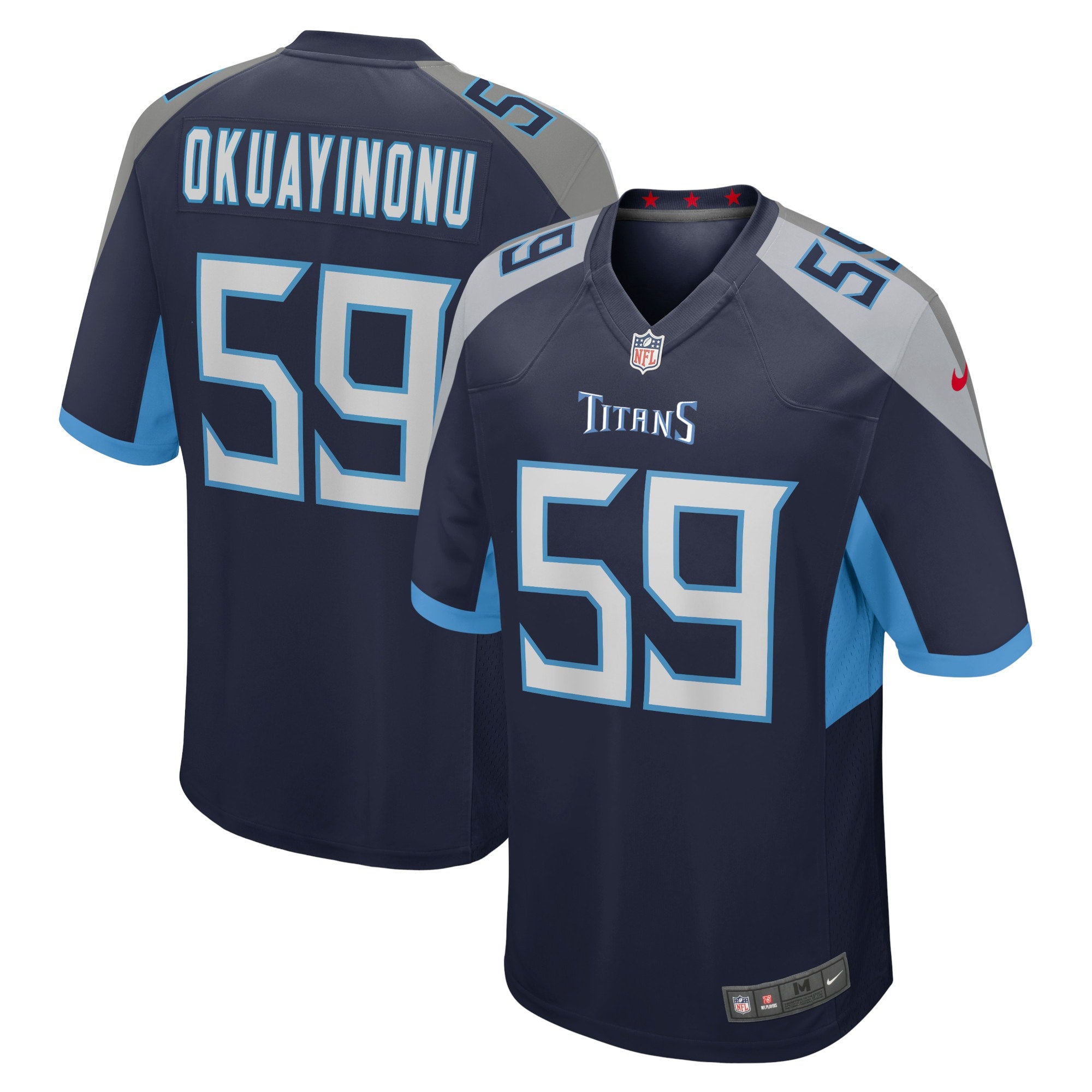 Sam Okuayinonu Tennessee Titans Nike Home Game Player Jersey   Navy
