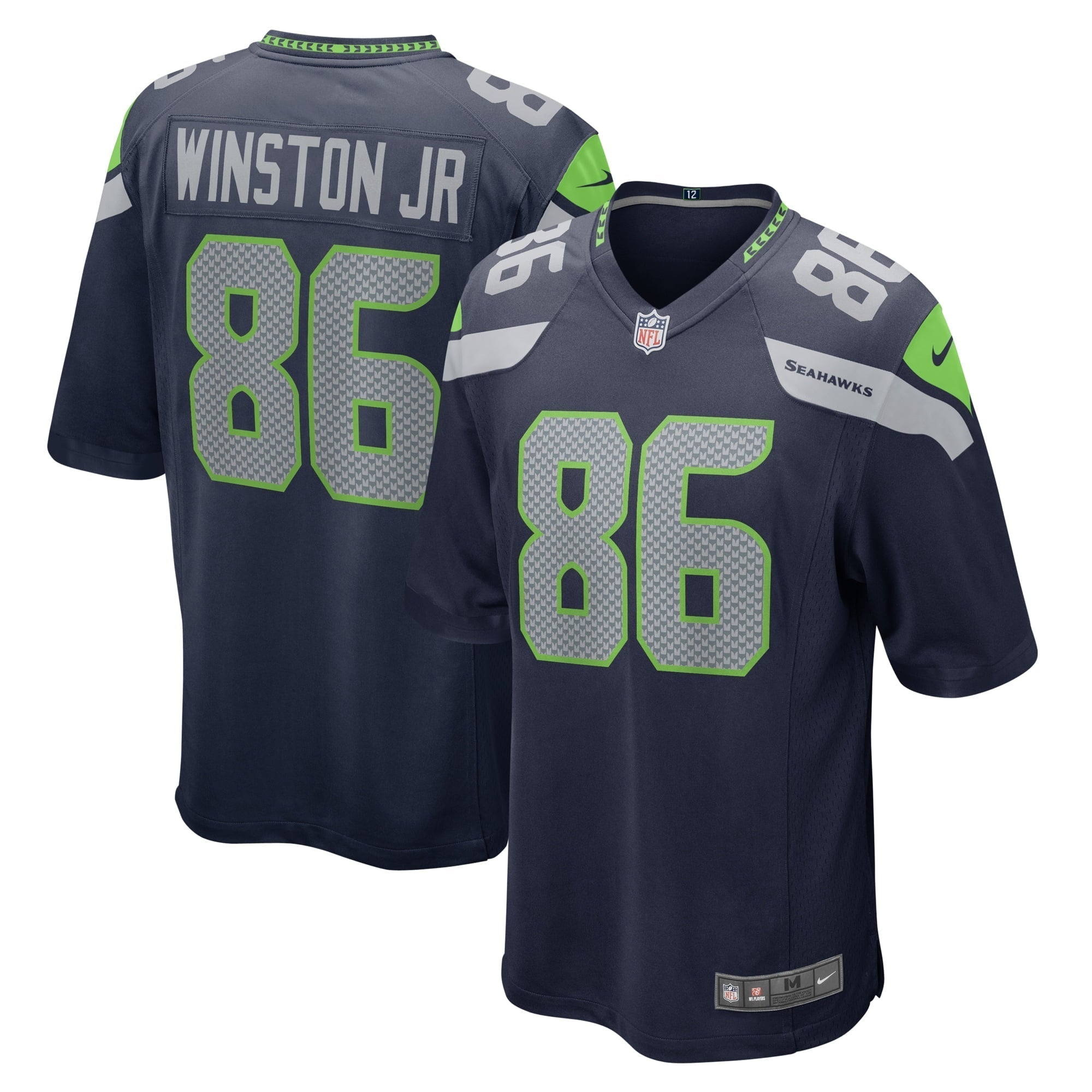 Men s Nike Easop Winston Jr. College Navy Seattle Seahawks Home Game Player Jersey