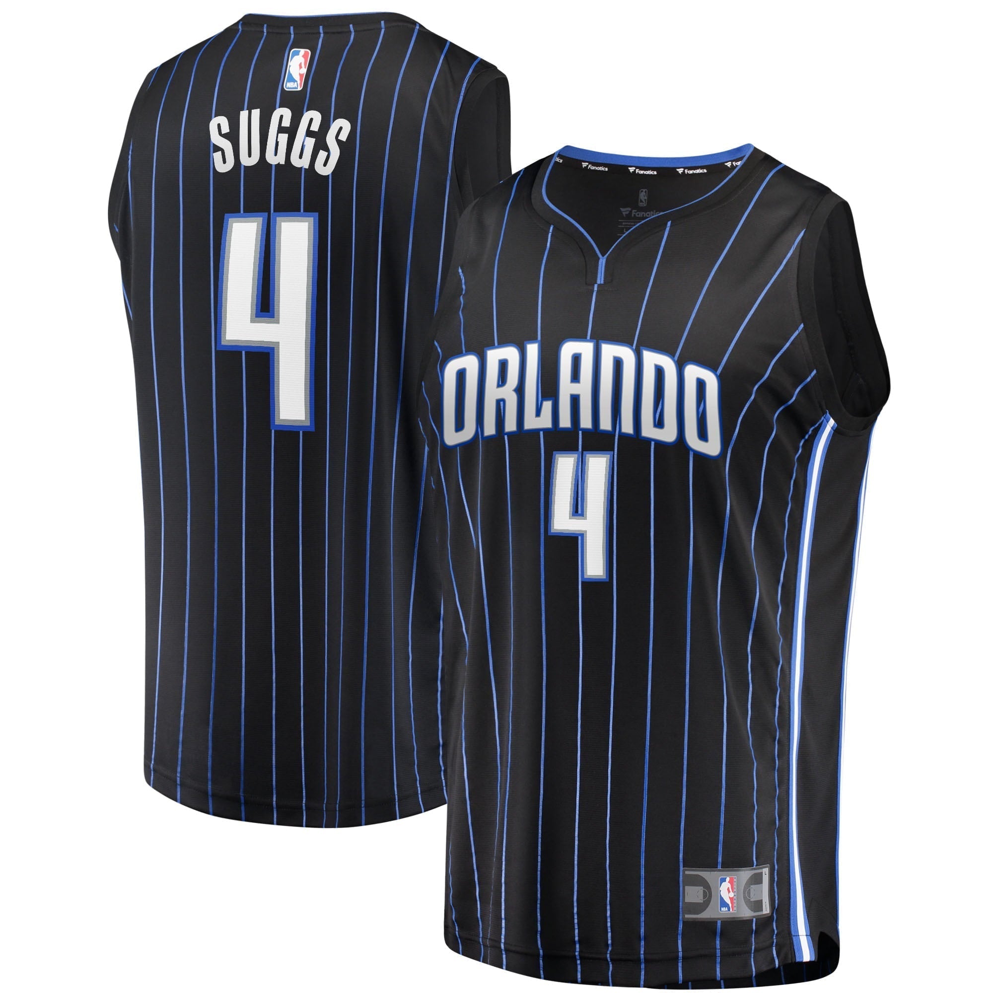 Men's Fanatics Branded Jalen Suggs Black Orlando Magic 2021/22 Fast Break Replica Jersey - Icon Edition