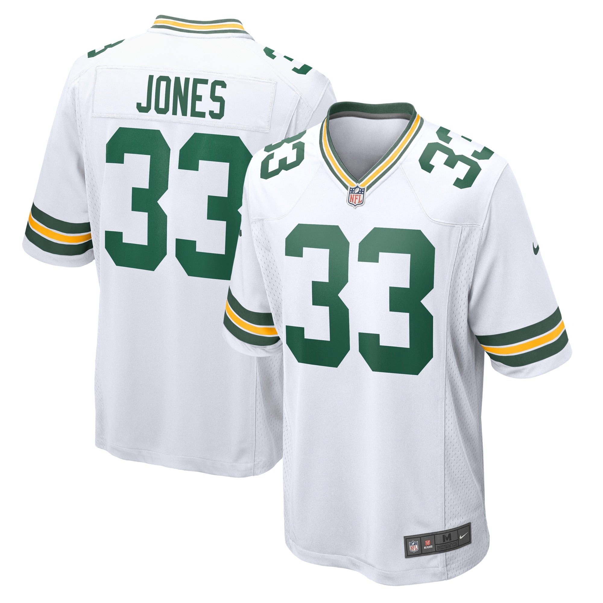 Aaron Jones Green Bay Packers Nike Game Player Jersey   White