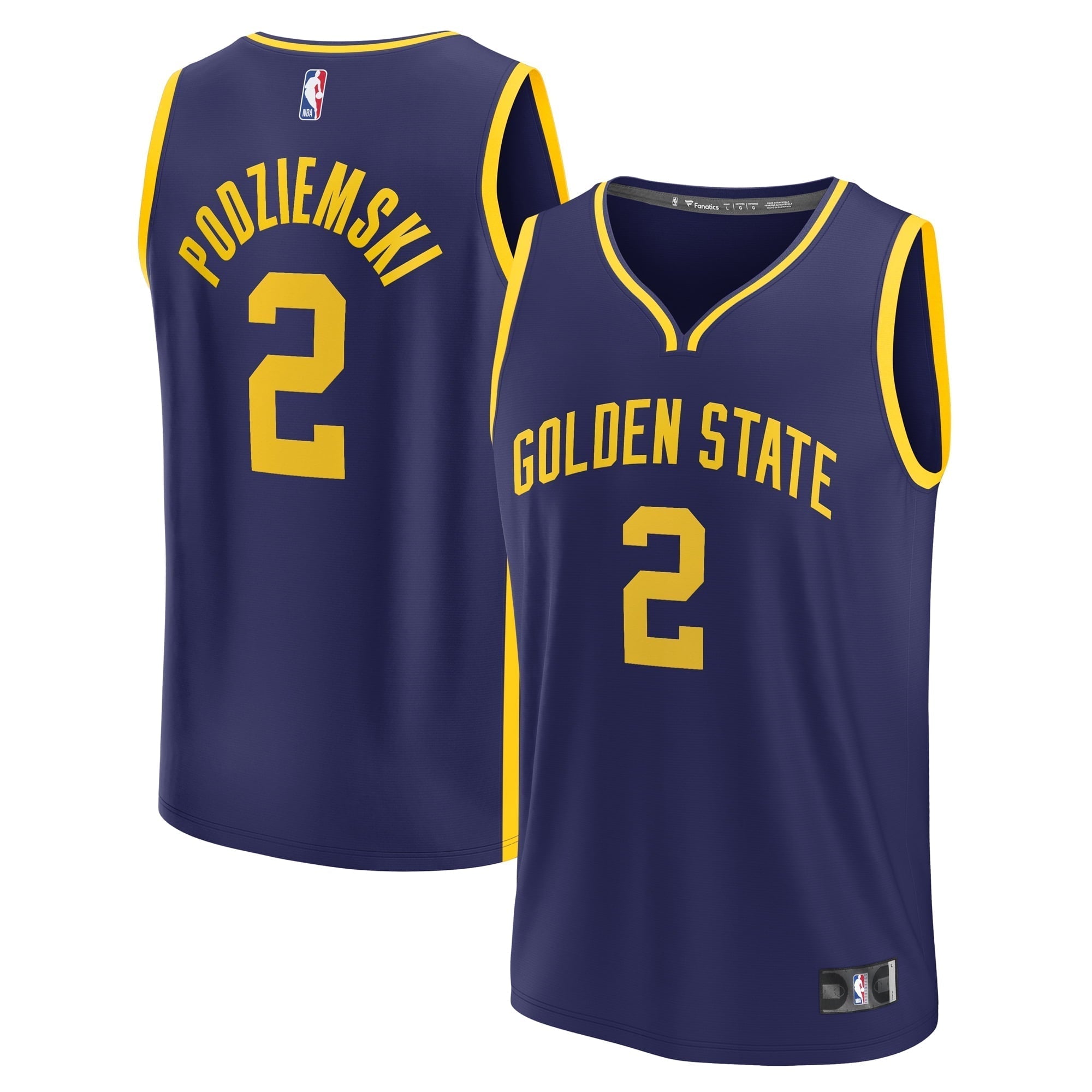 Men's Fanatics Branded First Round Navy Golden State Warriors 2023 NBA Draft First Round Pick Fast Break Replica Jersey