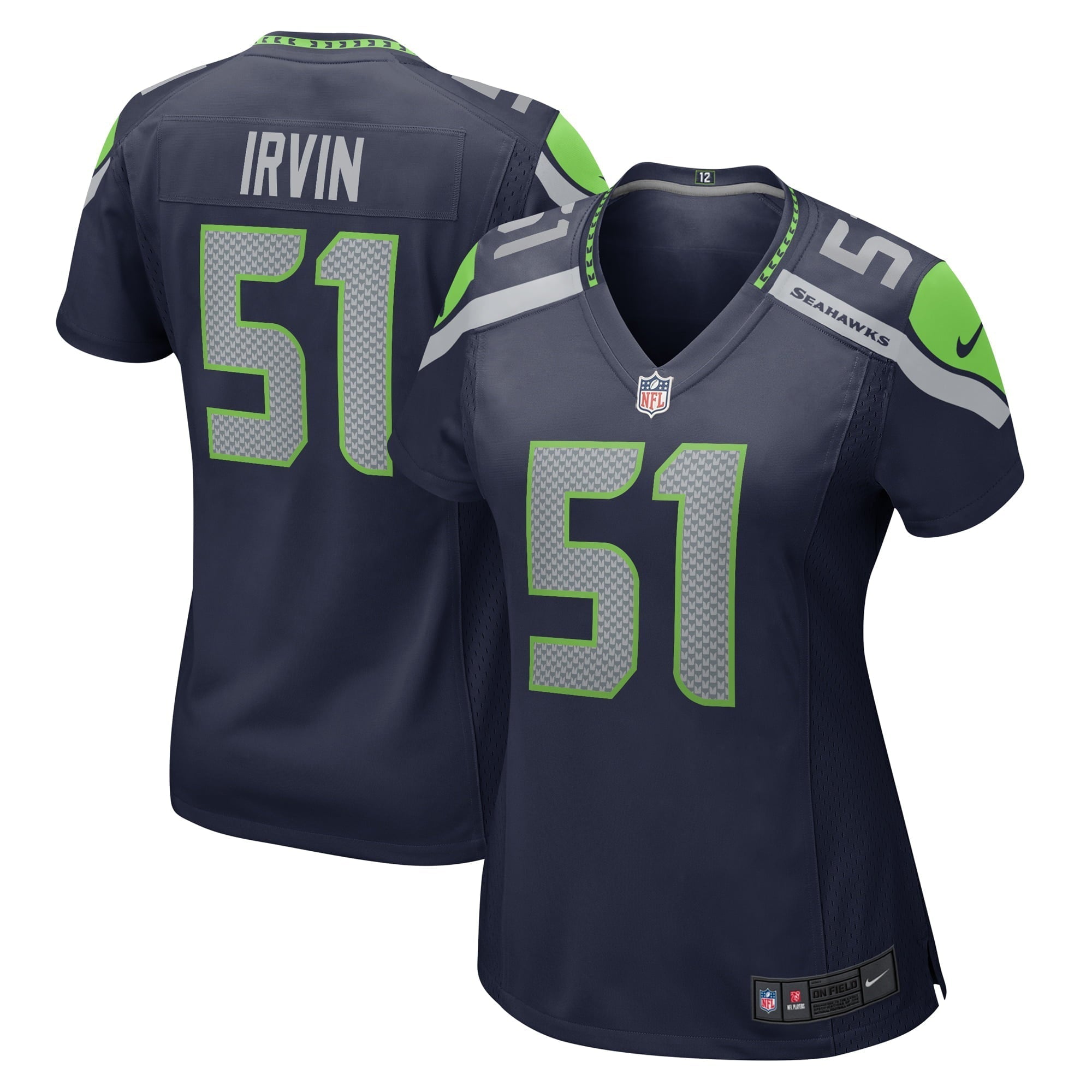 Women s Nike Bruce Irvin College Navy Seattle Seahawks Game Jersey
