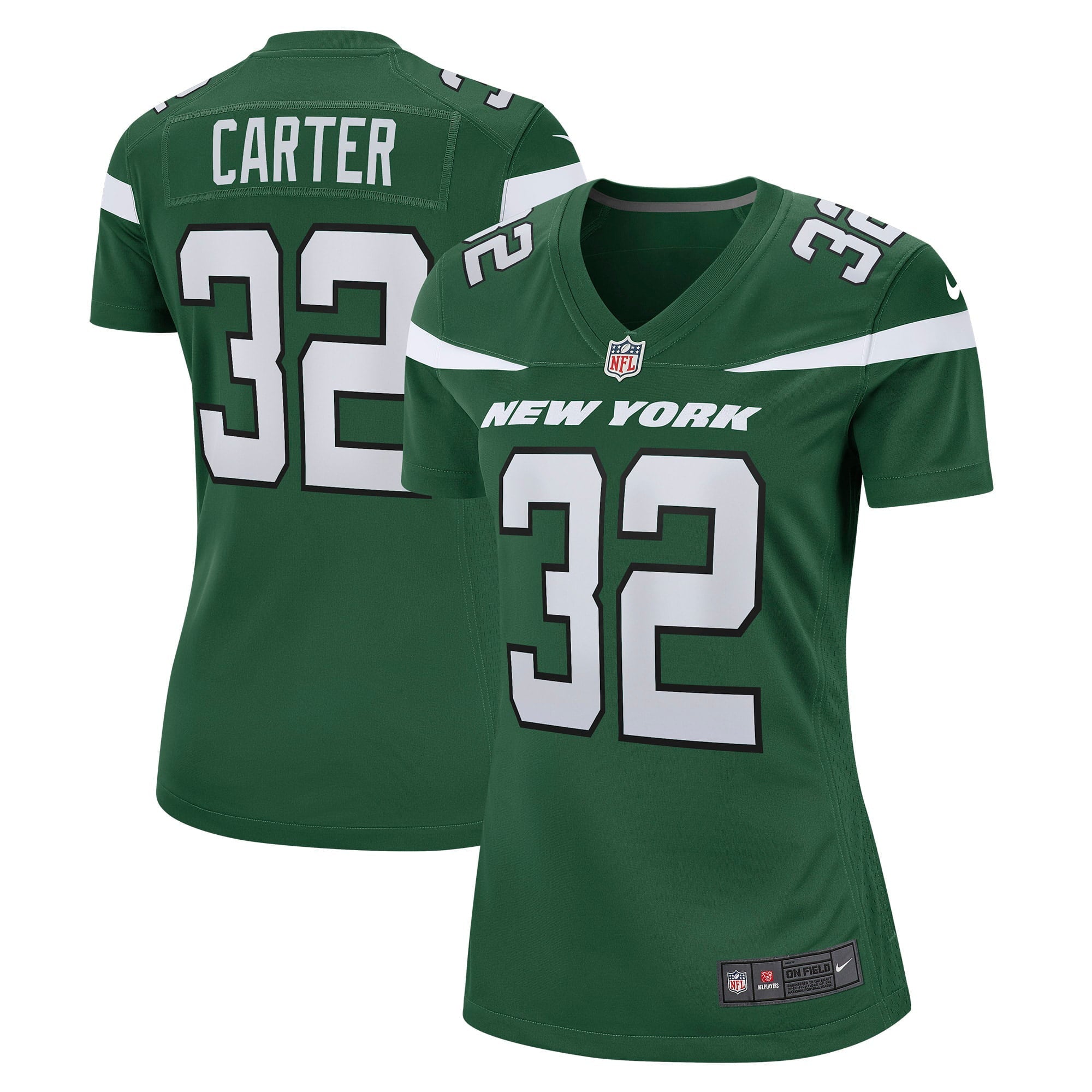 Women s Nike Michael Carter Gotham Green New York Jets Game Jersey