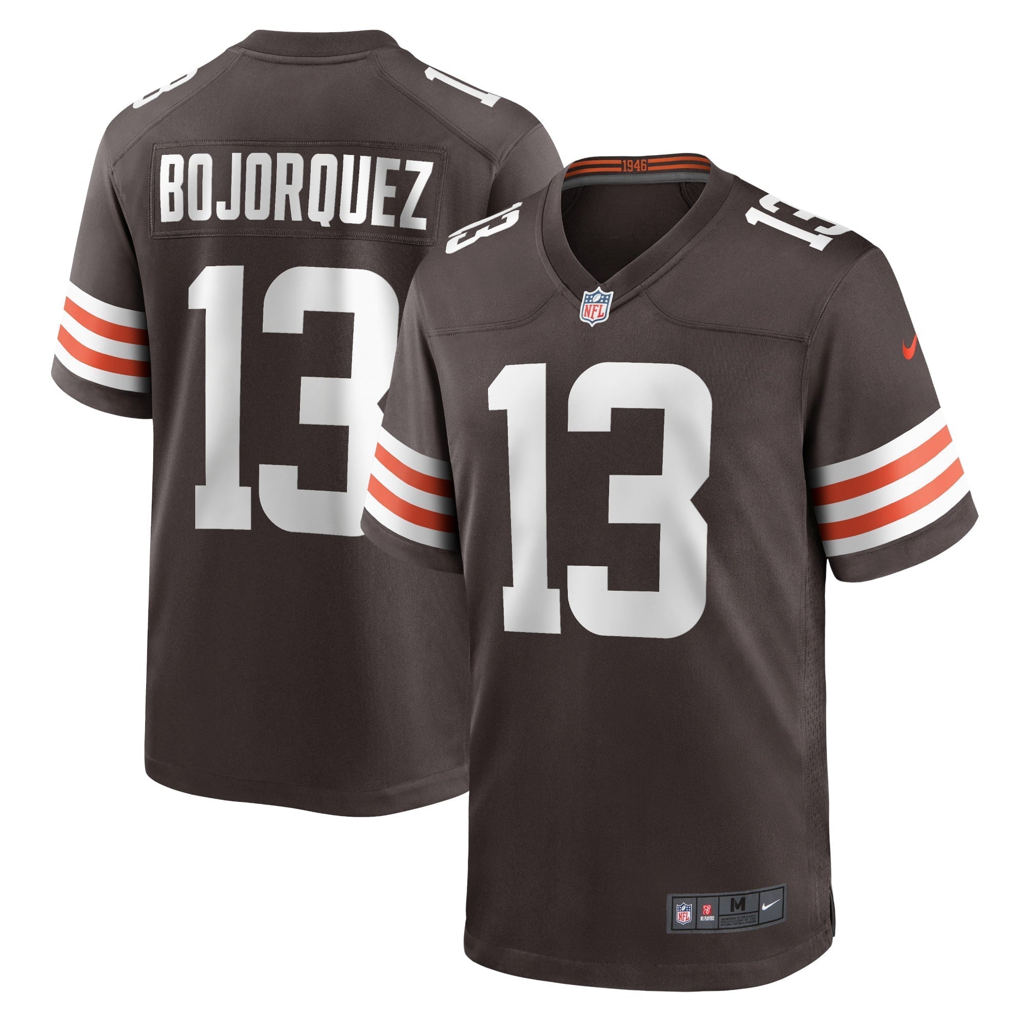 Men s Nike Corey Bojorquez Brown Cleveland Browns Game Jersey