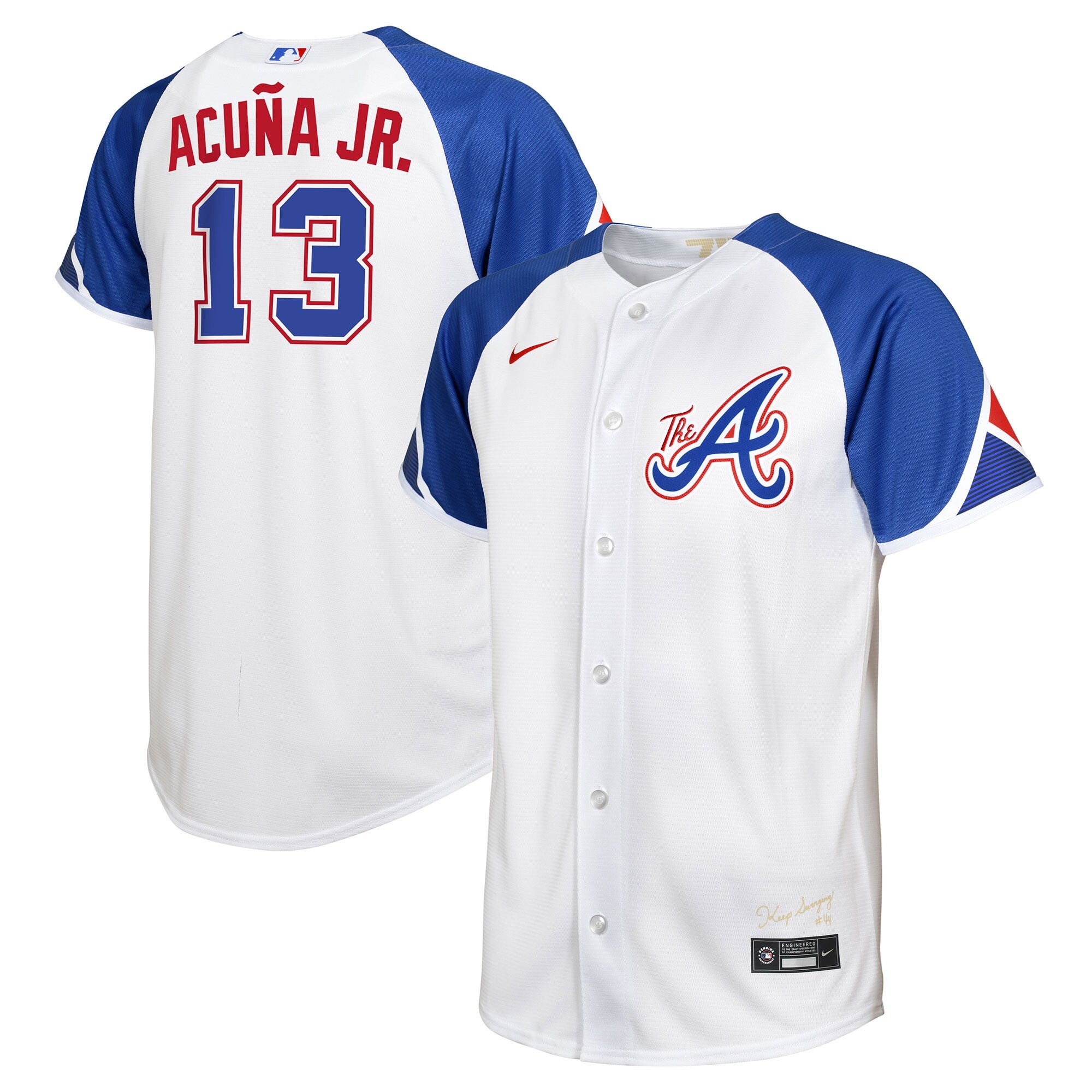Ronald Acuna Jr. Atlanta Braves Nike Toddler 2023 City Connect Replica Player Jersey - White