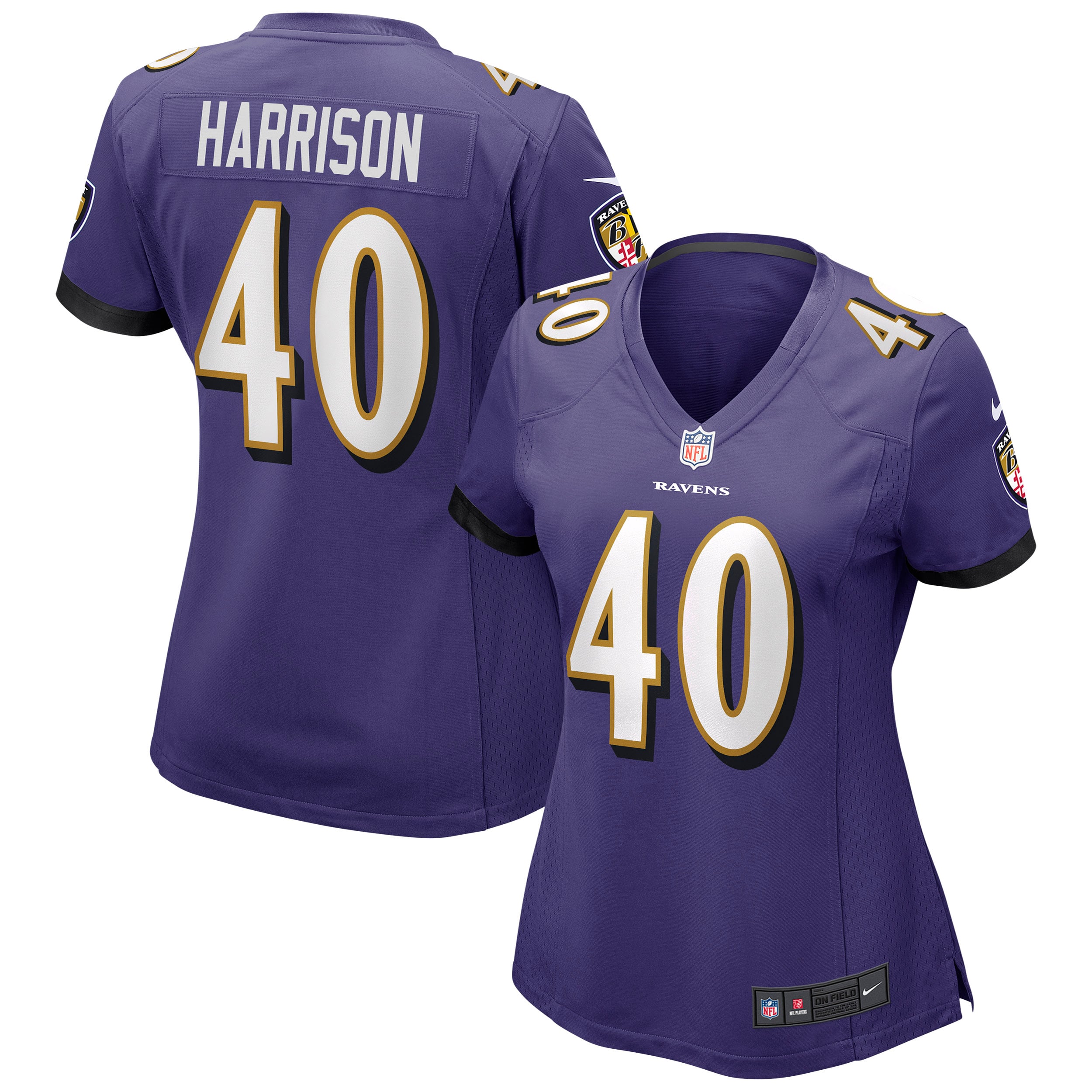 Malik Harrison Baltimore Ravens Nike Women s Game Jersey   Purple