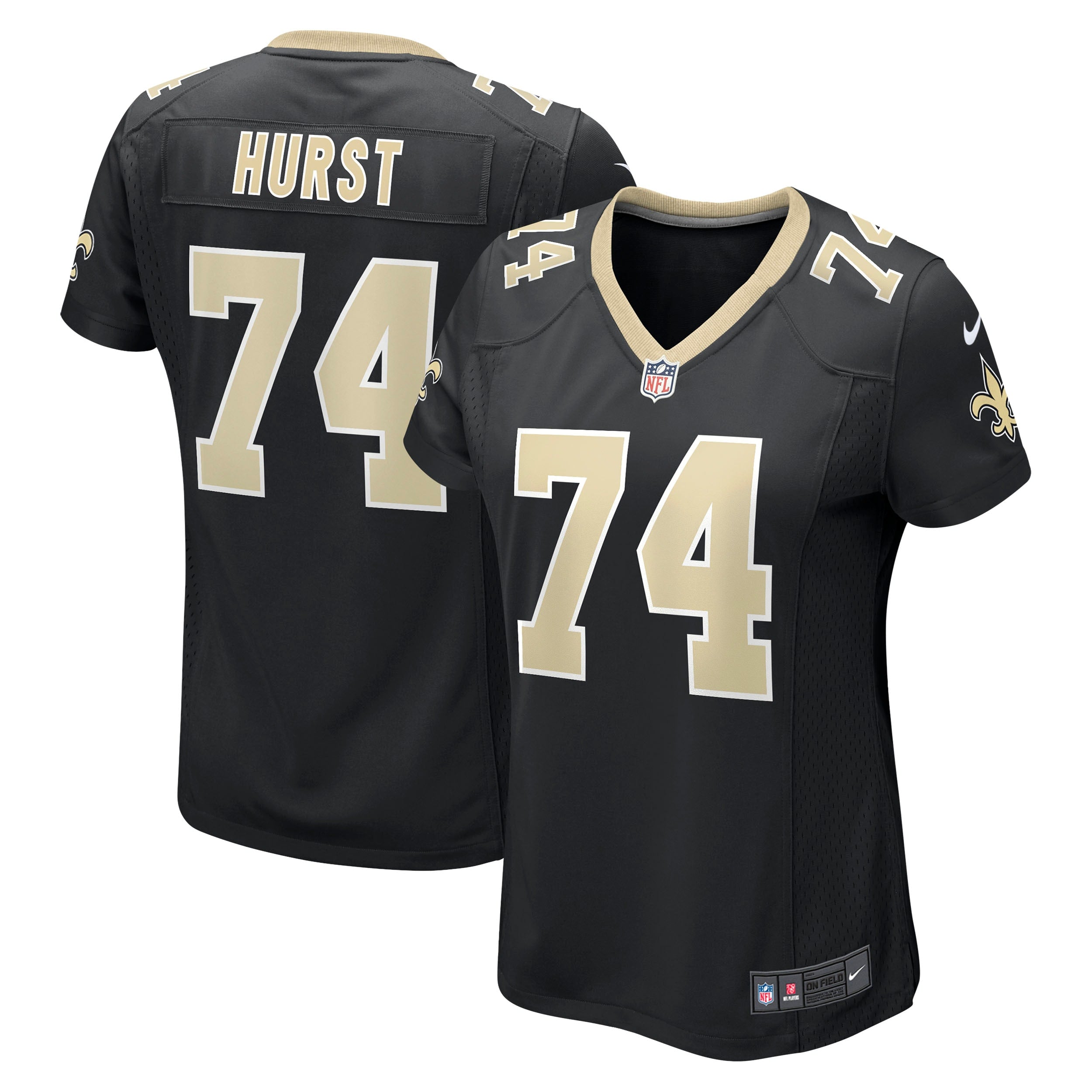Women s Nike James Hurst Black New Orleans Saints Game Jersey