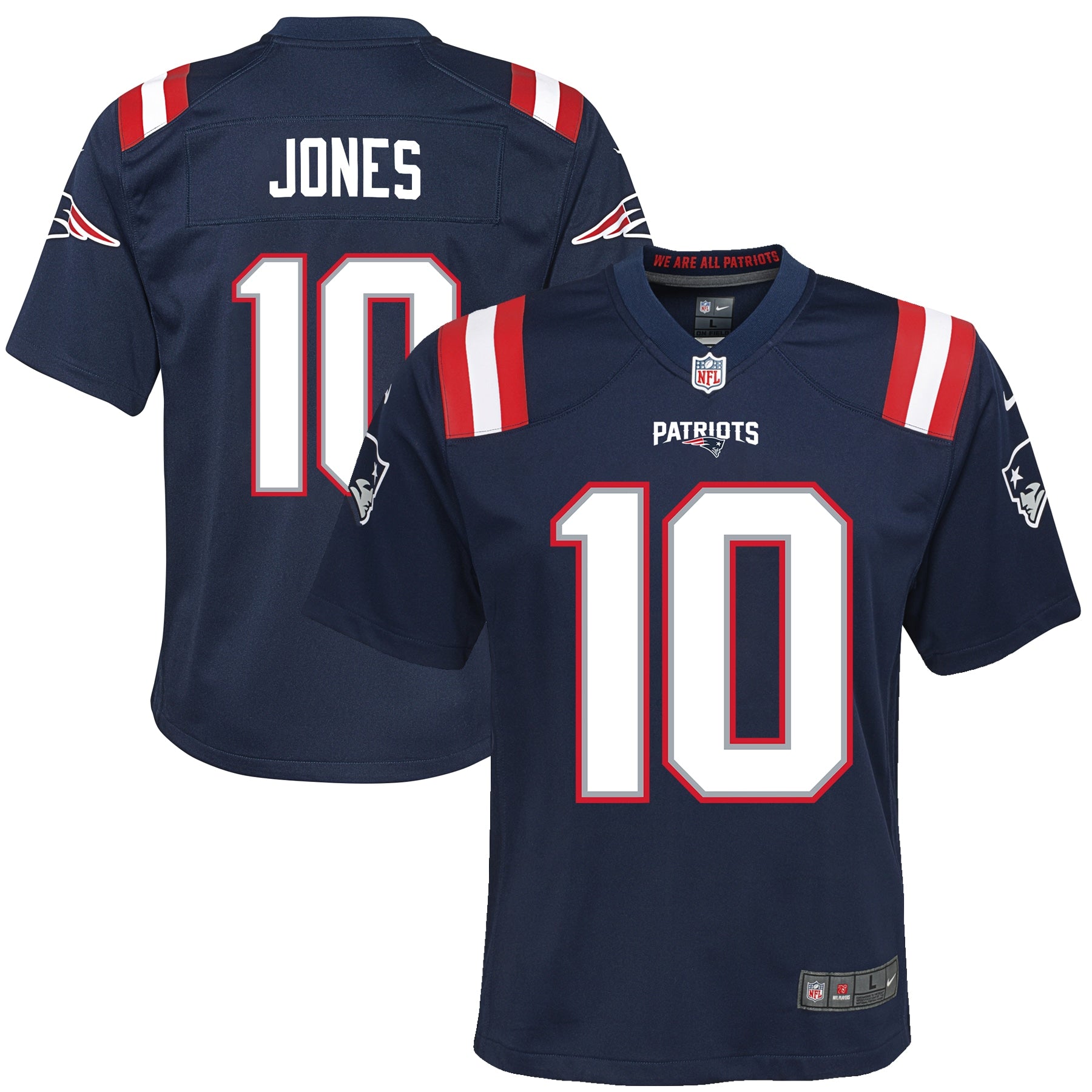 Mac Jones New England Patriots Nike Youth Game Jersey   Navy