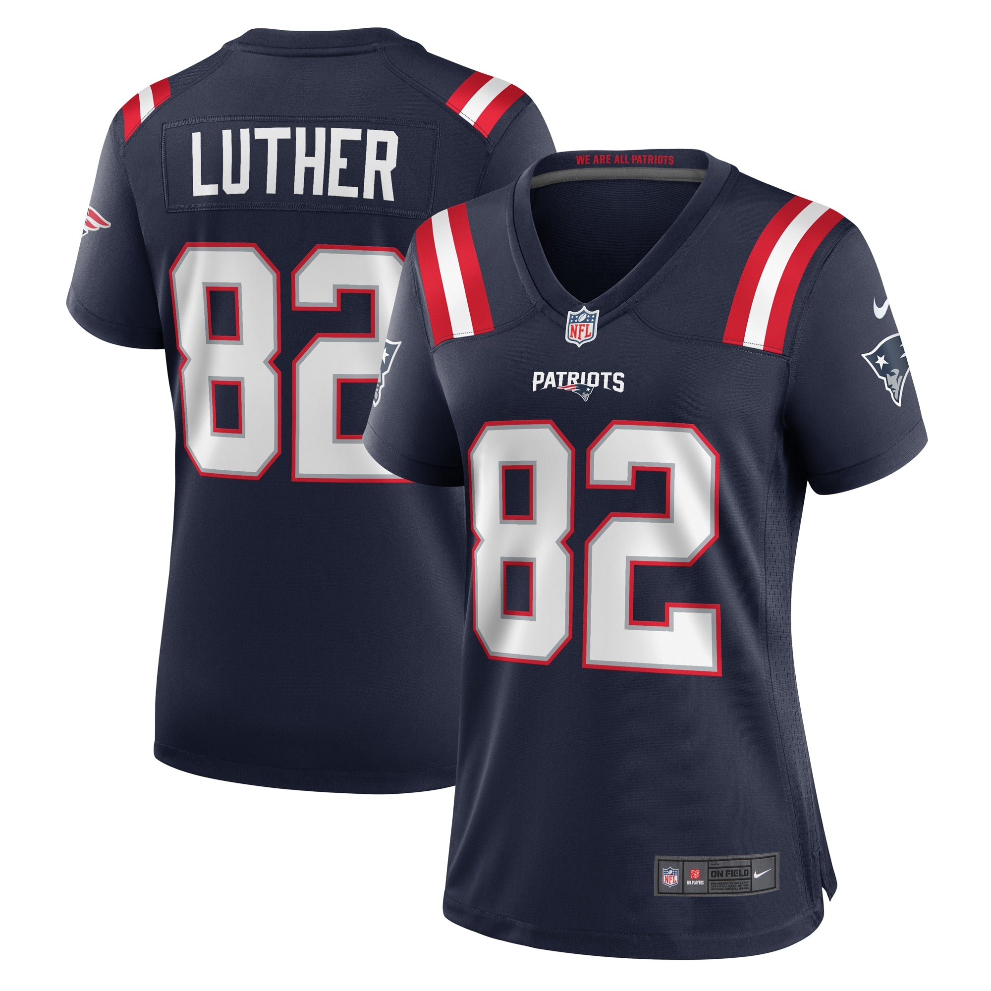 T.J. Luther New England Patriots Nike Women s Team Game Jersey    Navy