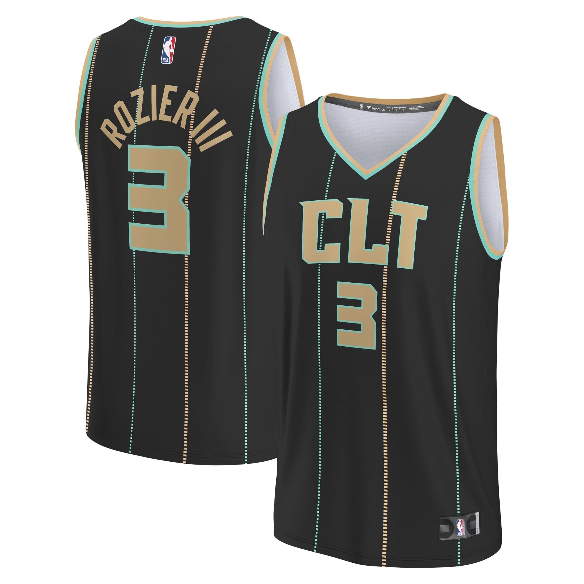 Men's Fanatics Branded Terry Rozier Black Charlotte Hornets Fastbreak Jersey - City Edition