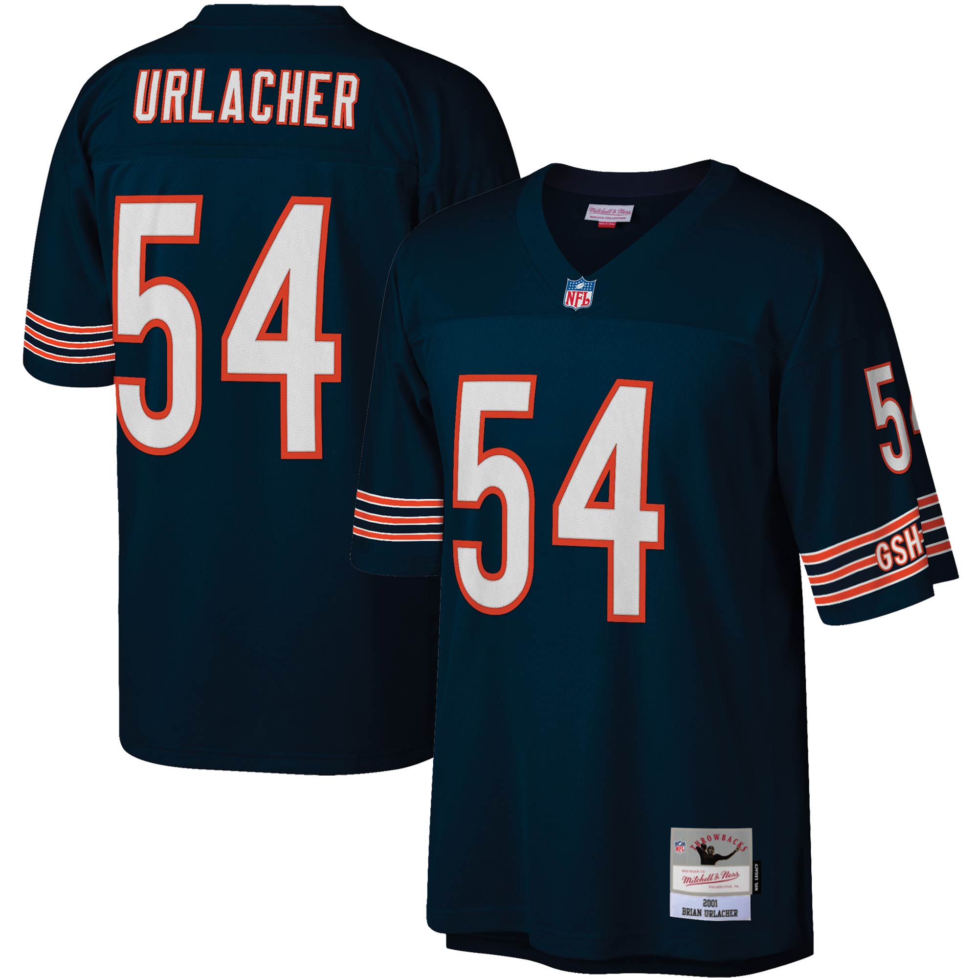 Brian Urlacher Chicago Bears Mitchell   Ness Legacy Replica Jersey   Navy
