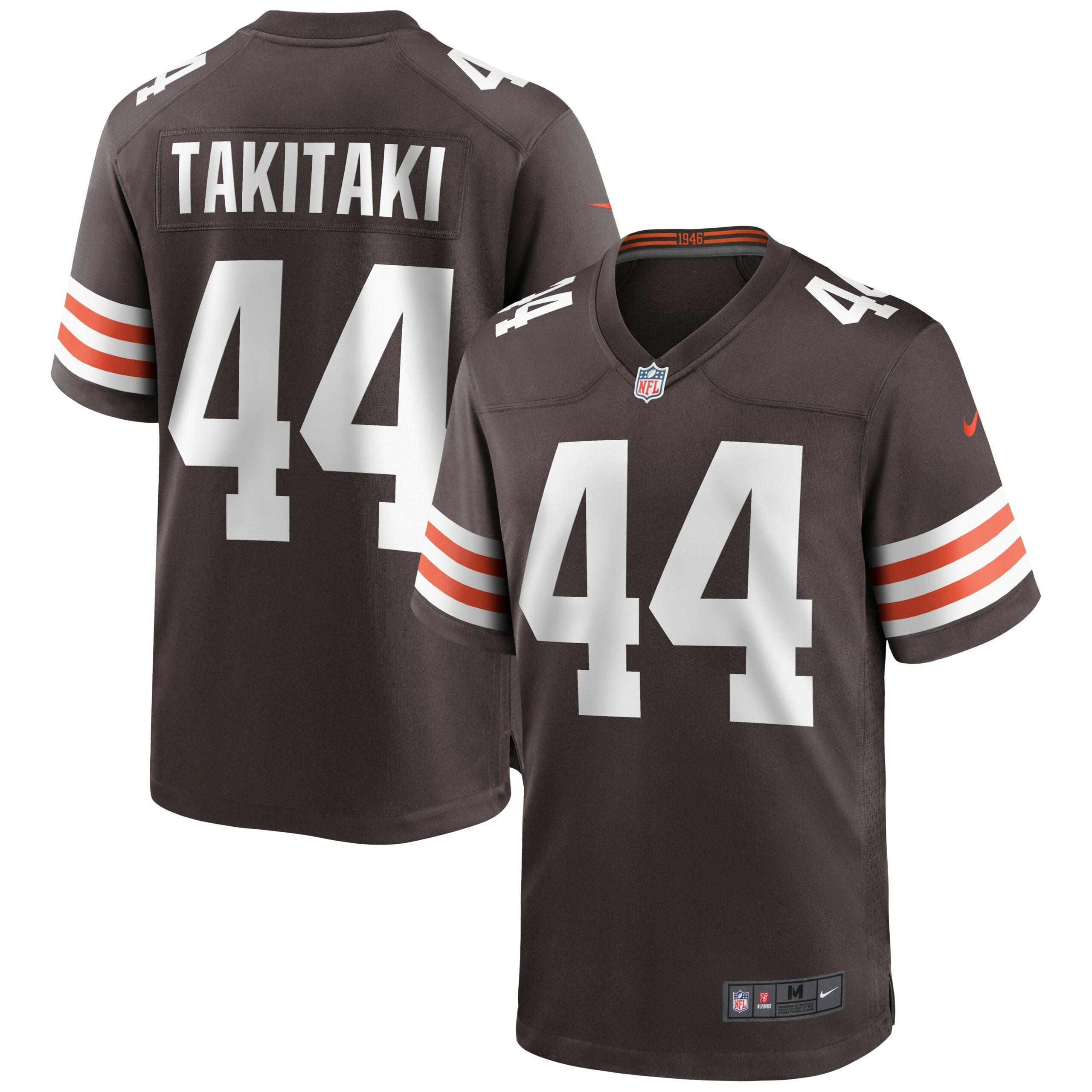 Sione Takitaki Cleveland Browns Nike Game Jersey   Brown