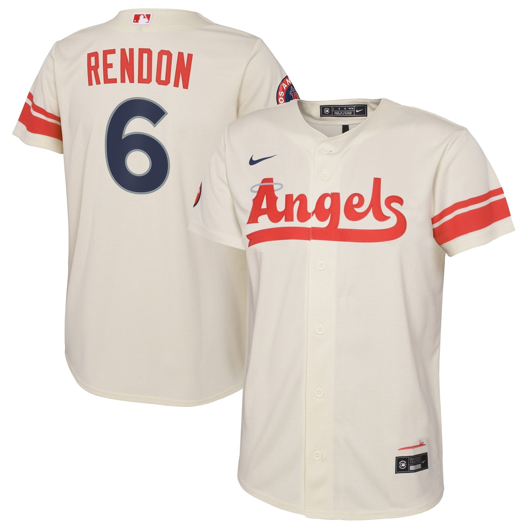 Youth Nike Anthony Rendon Cream Los Angeles Angels 2022 City Connect Replica Player Jersey