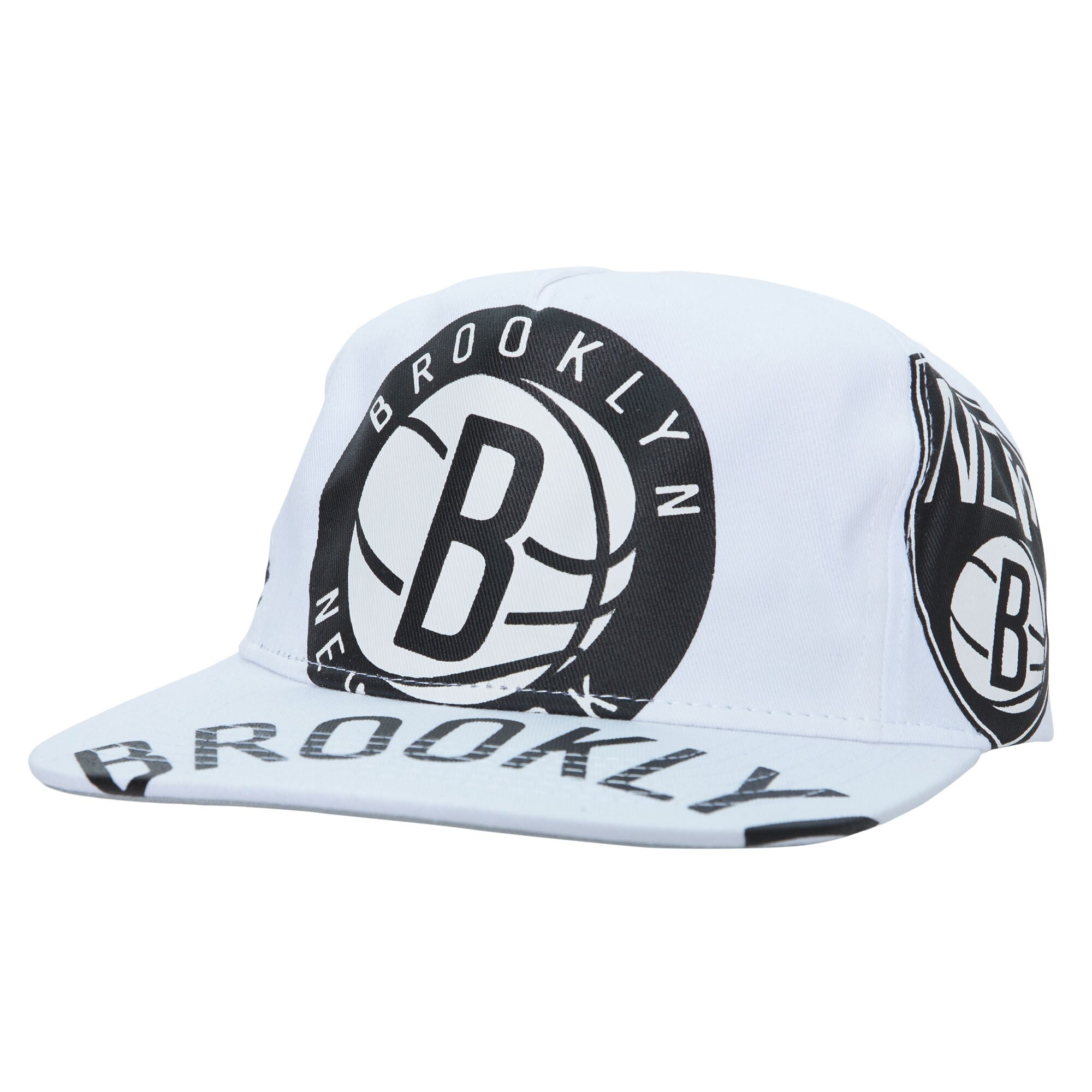 Brooklyn Nets Mitchell & Ness Hardwood Classics In Your Face Deadstock Snapback Hat - White