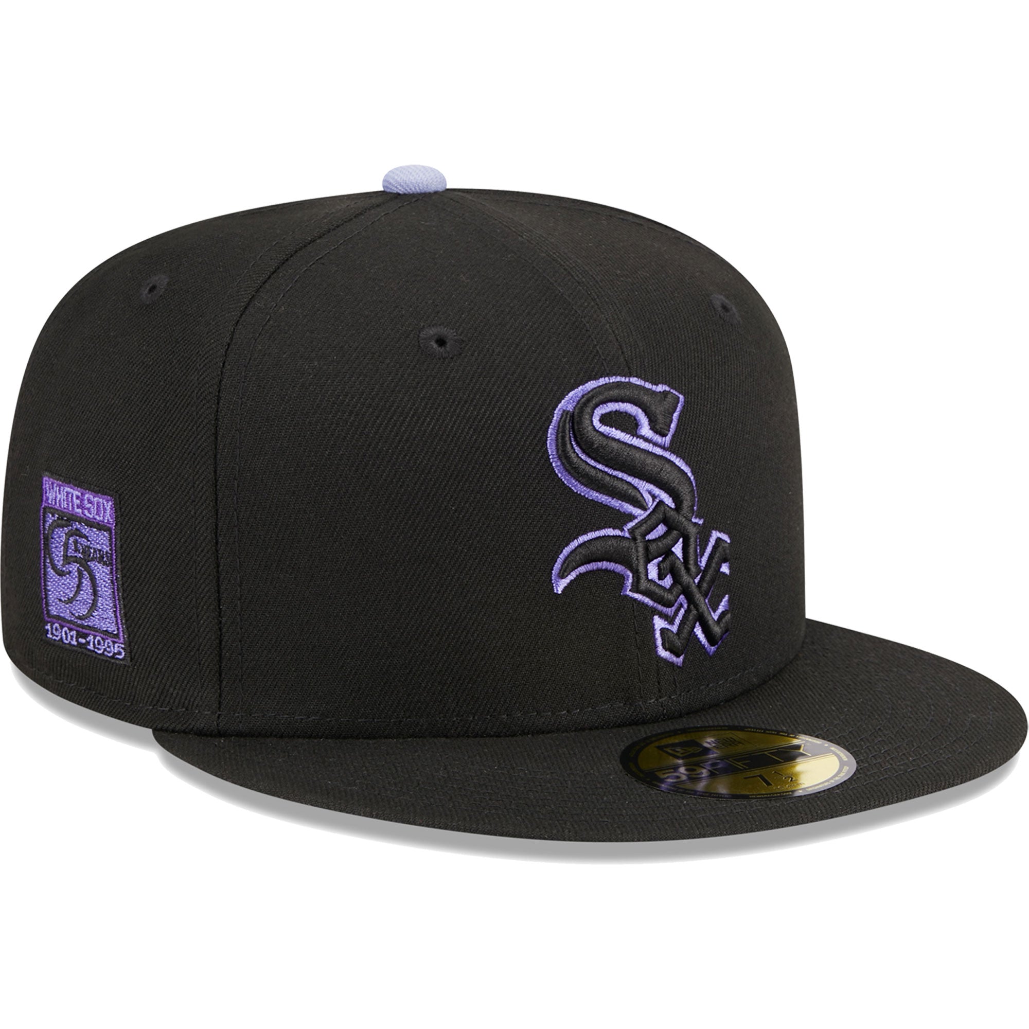 Chicago White Sox New Era Pastel Undervisor 59FIFTY Fitted Hat - Black