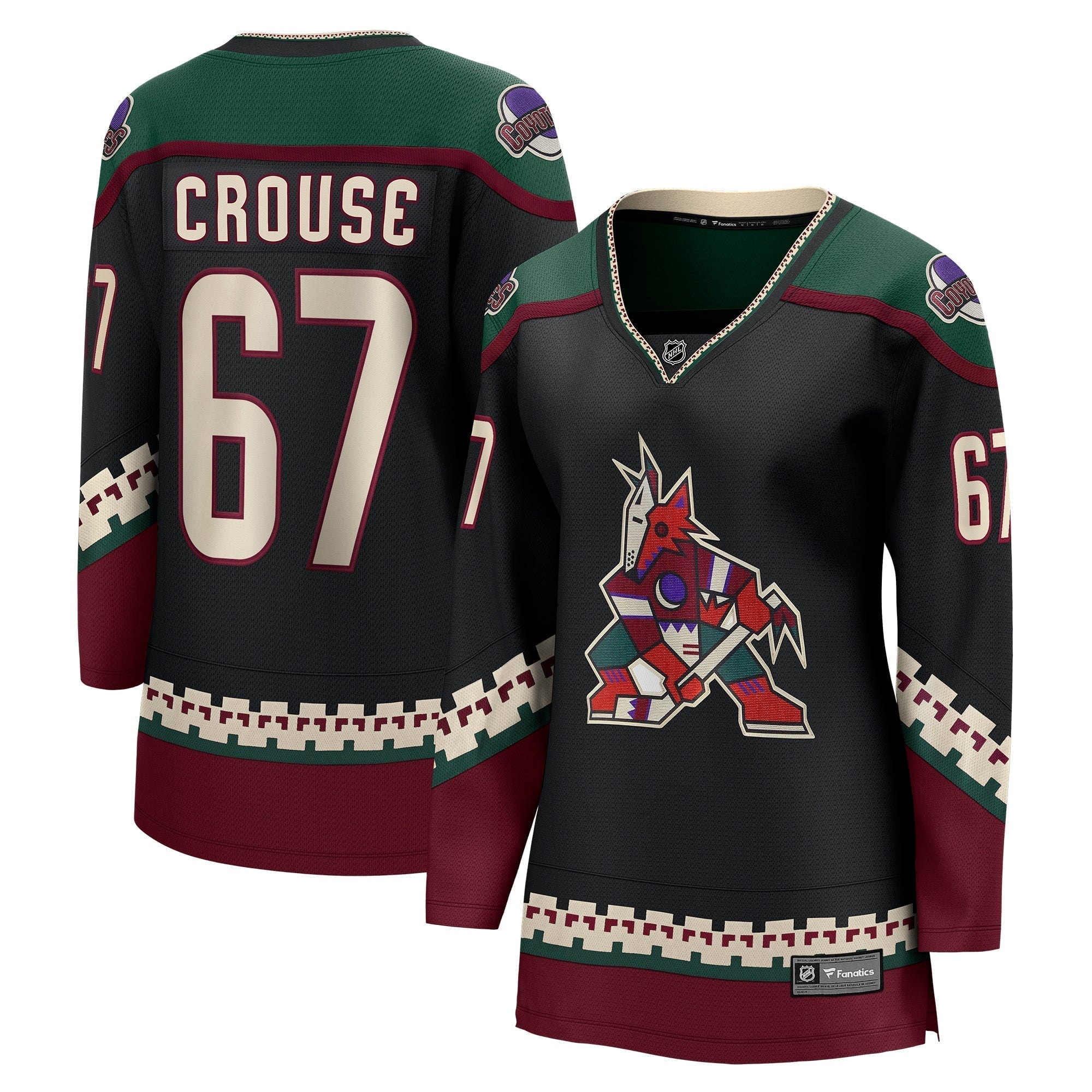 Women's Fanatics Branded Lawson Crouse Black Arizona Coyotes Home Breakaway Player Jersey