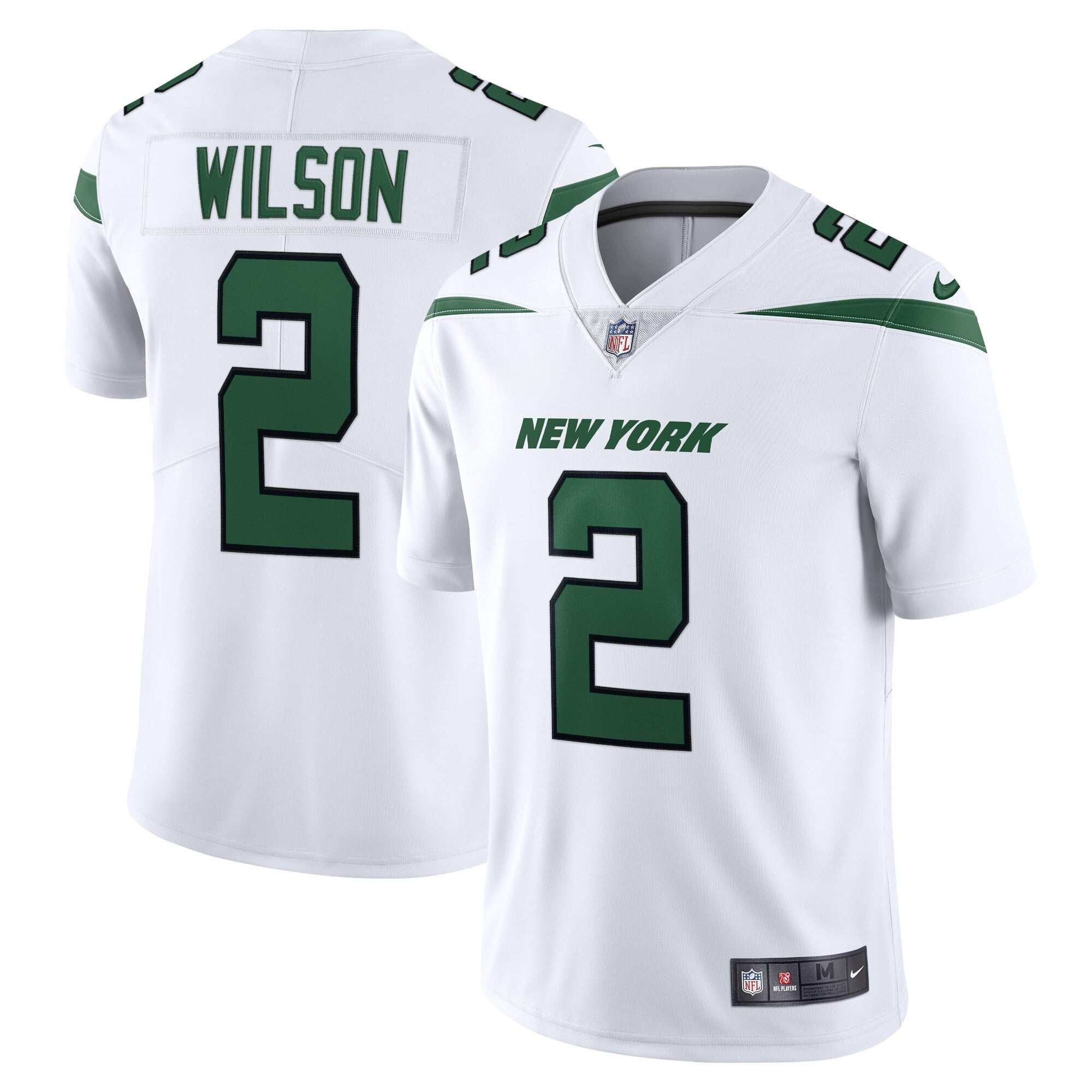 Men s Nike Zach Wilson Spotlight White New York Jets Vapor Limited Jersey