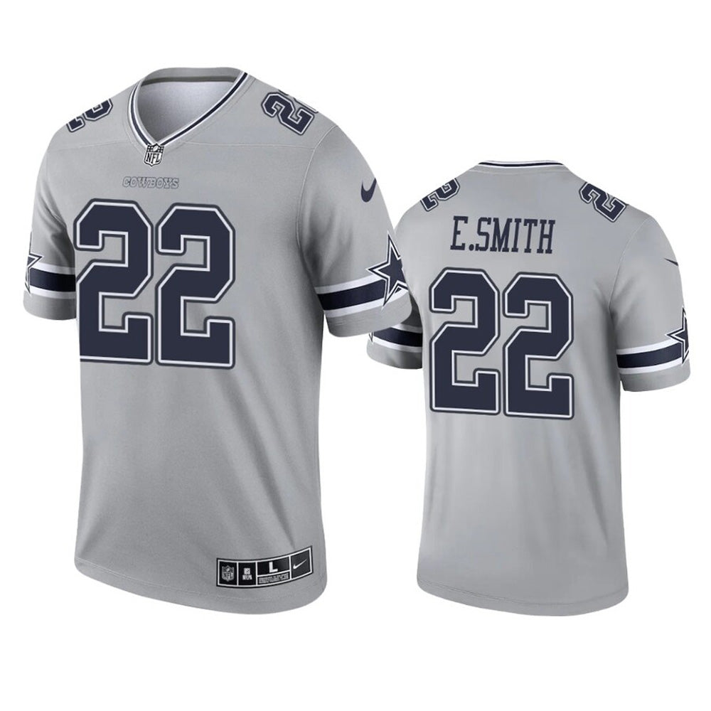 Men s Dallas Cowboys Emmitt Smith Inverted Legend Jersey   Gray