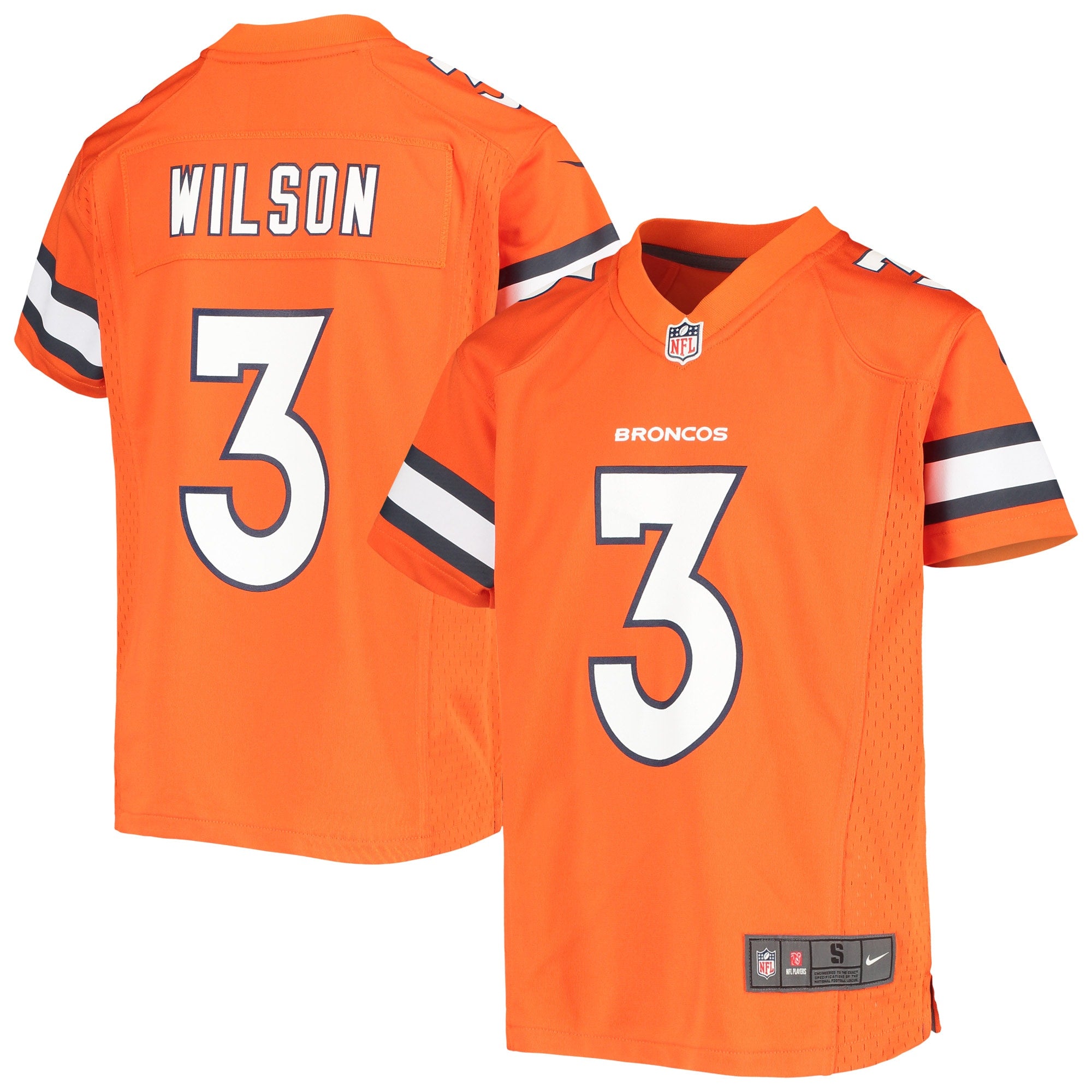 Russell Wilson Denver Broncos Nike Youth Game Jersey   Orange