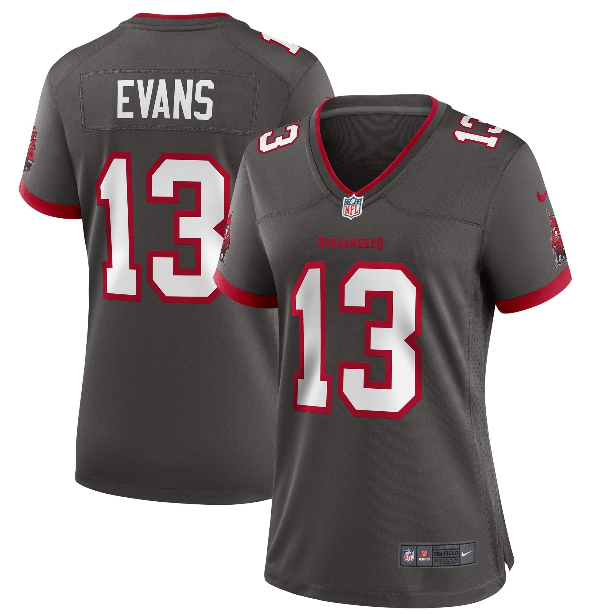 Women s Nike Mike Evans Pewter Tampa Bay Buccaneers Alternate Game Jersey