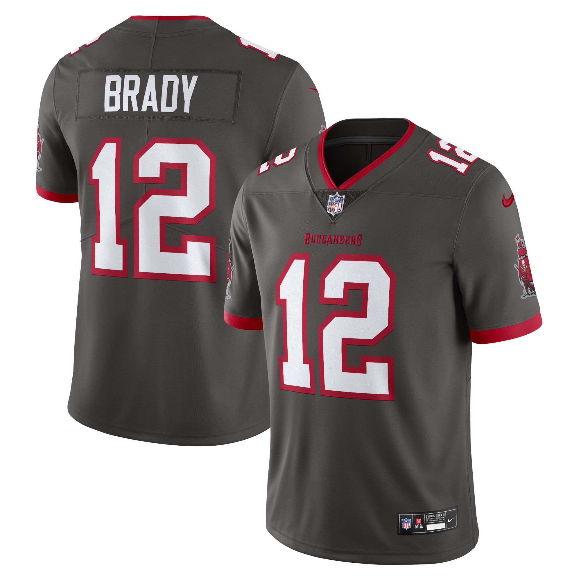 Tom Brady Tampa Bay Buccaneers Nike Alternate Vapor Untouchable Limited Jersey   Pewter