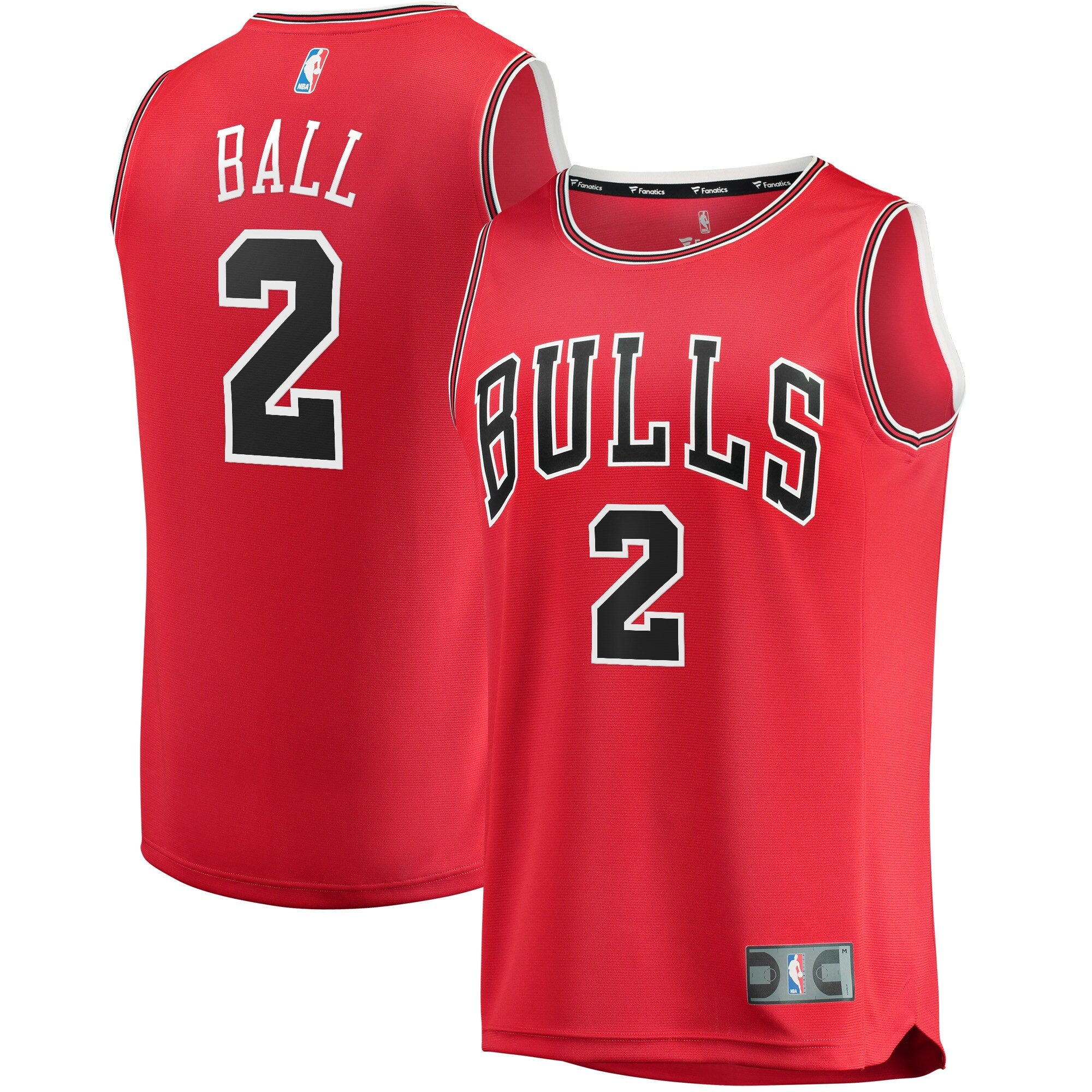 Lonzo Ball Chicago Bulls Fanatics Branded Youth 2021/22 Fast Break Road Replica Jersey - Icon Edition - Red