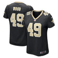 Women s Nike Zach Wood Black New Orleans Saints Game Jersey
