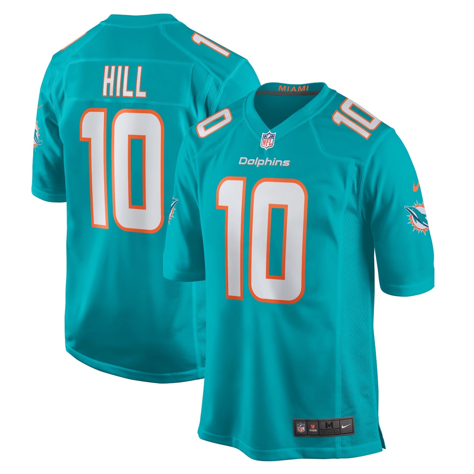 Men s Nike Tyreek Hill Aqua Miami Dolphins Game Jersey