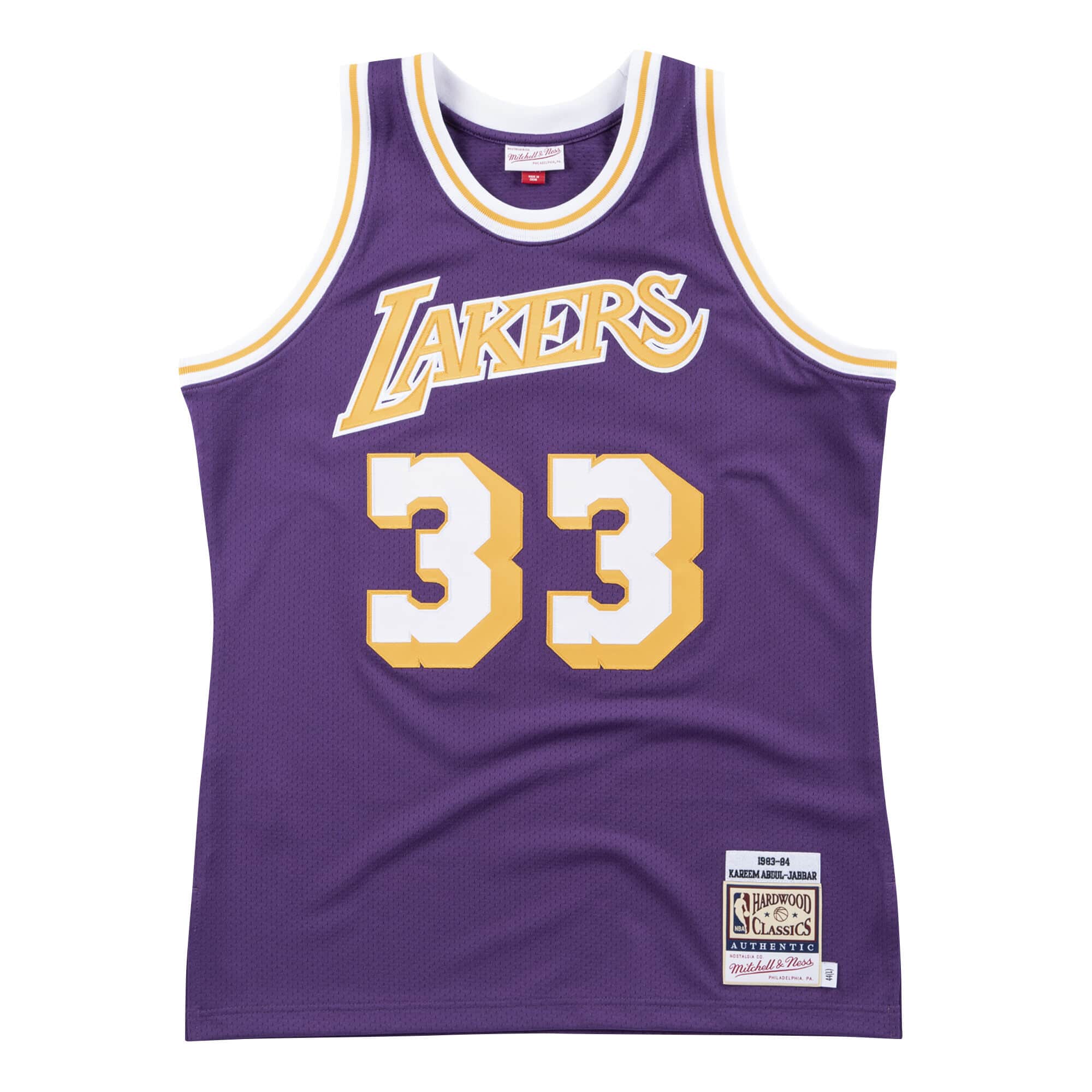 Authentic Jersey Los Angeles Lakers 1983-84 Kareem Abdul-Jabbar
