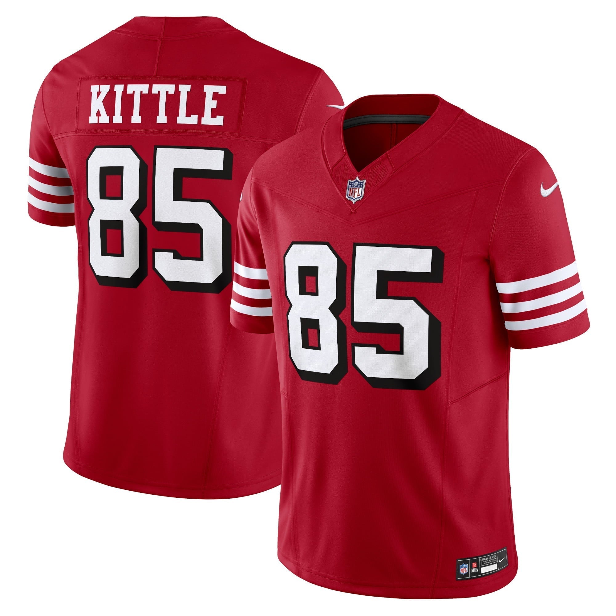 Men s Nike George Kittle Scarlet San Francisco 49ers Vapor F.U.S.E. Limited Jersey