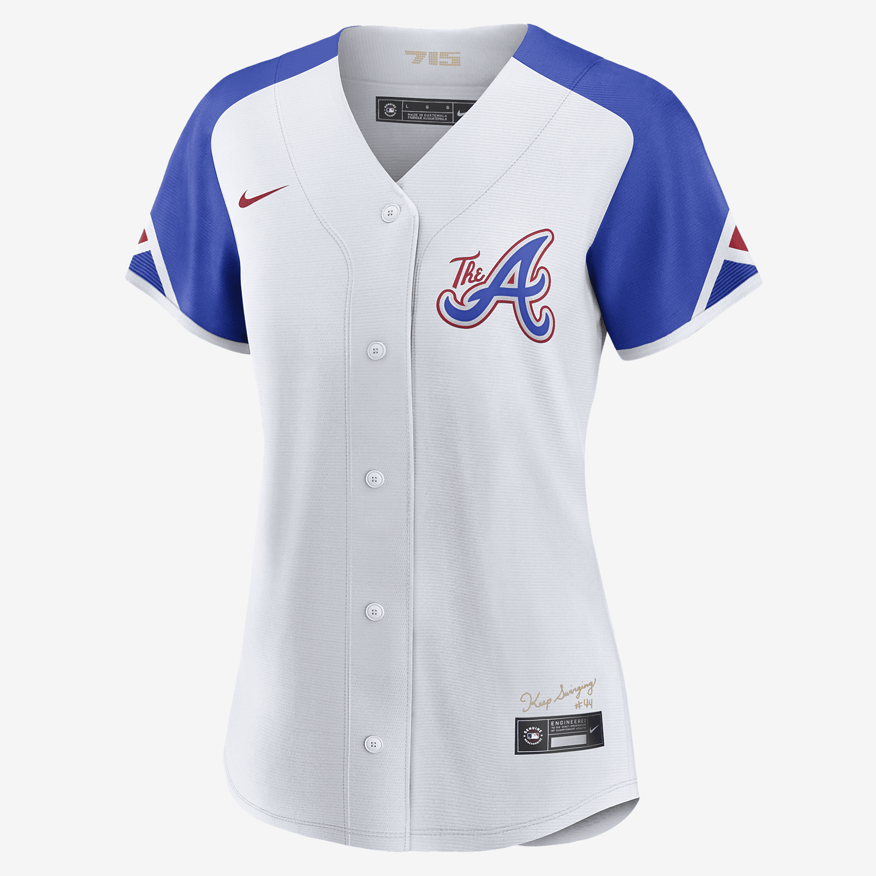 MLB Atlanta Braves City Connect Women's Replica Baseball Jersey - White/Royal Blue