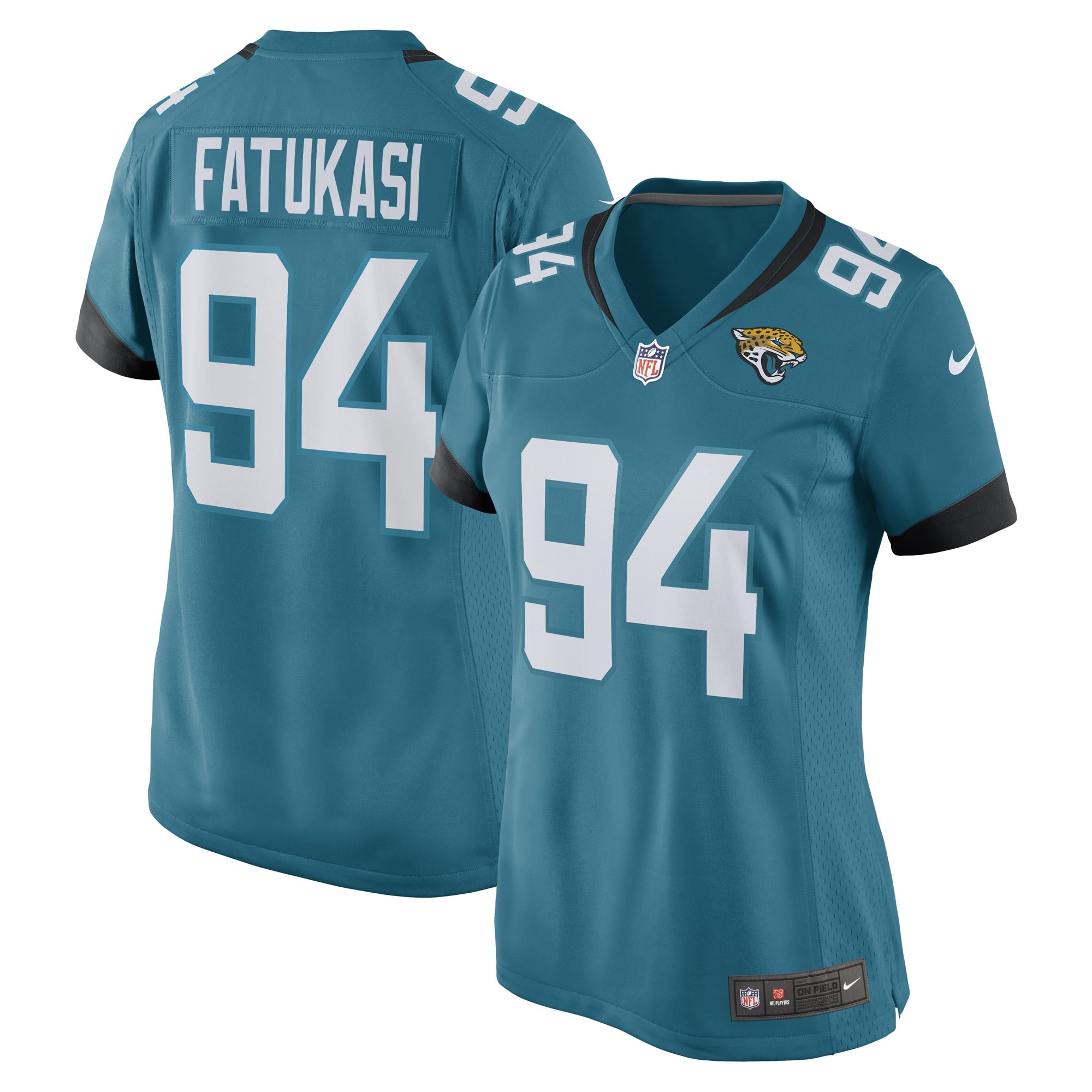 Folorunso Fatukasi Jacksonville Jaguars Nike Women s Game Player Jersey   Teal
