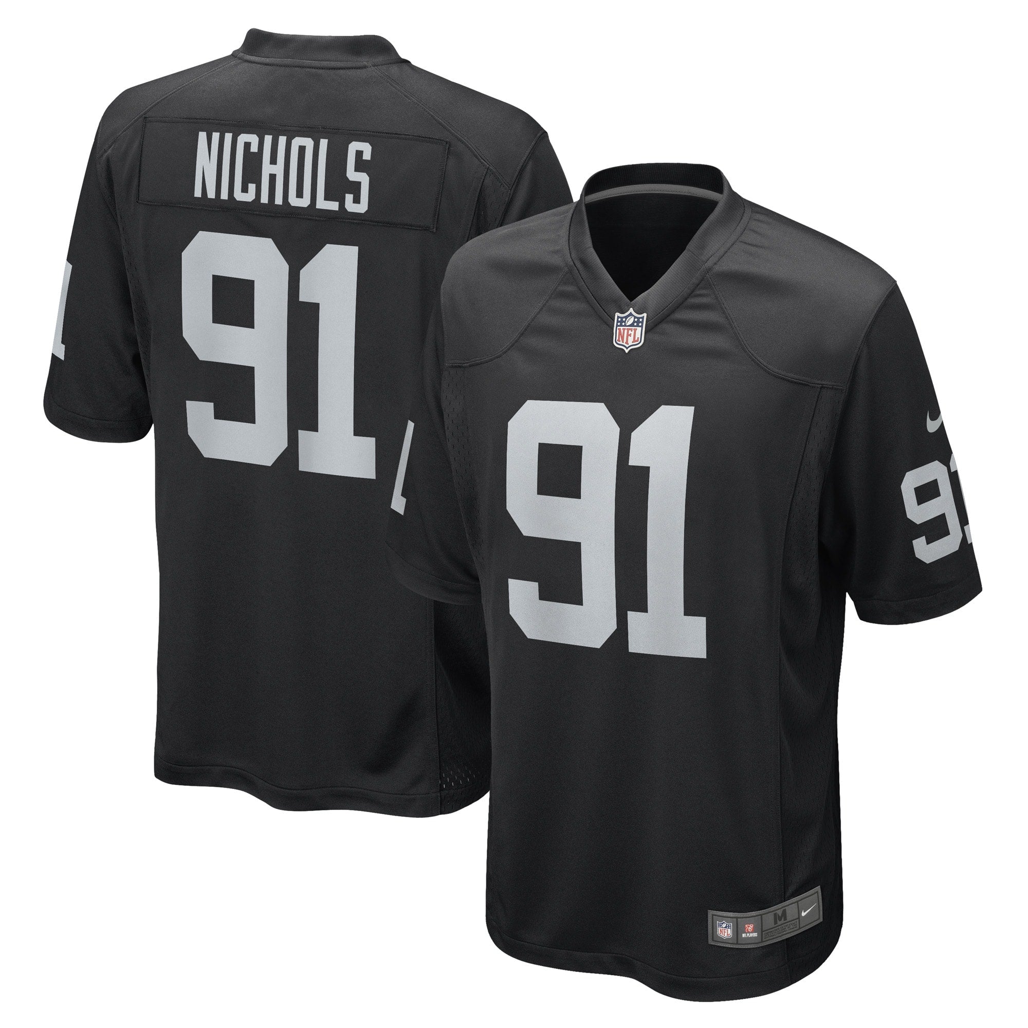 Bilal Nichols Las Vegas Raiders Nike Game Player Jersey   Black