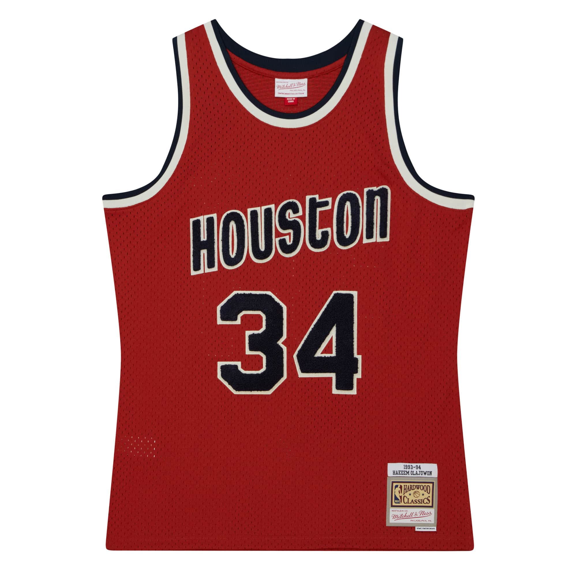 Off Court Chenille Swingman Hakeem Olajuwon Houston Rockets 1993-94 Jersey