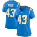 Women s Nike Michael Davis Powder Blue Los Angeles Chargers Game Jersey