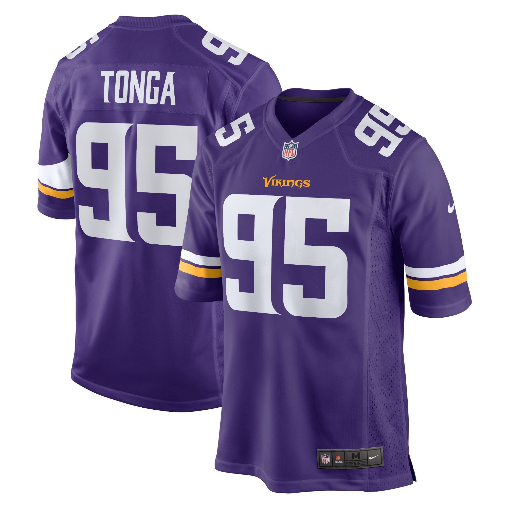Khyiris Tonga Minnesota Vikings Nike Home Game Player Jersey   Purple