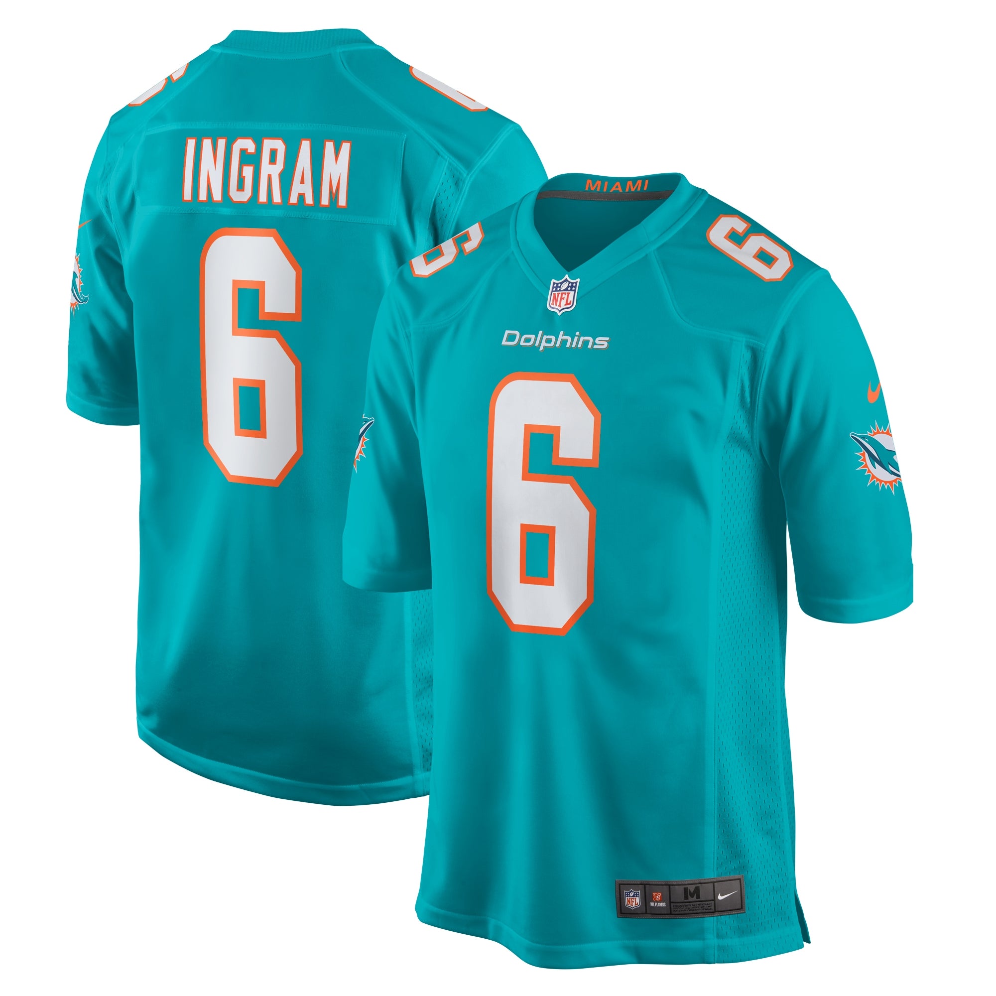 Melvin Ingram Miami Dolphins Nike Home Game Player Jersey   Aqua