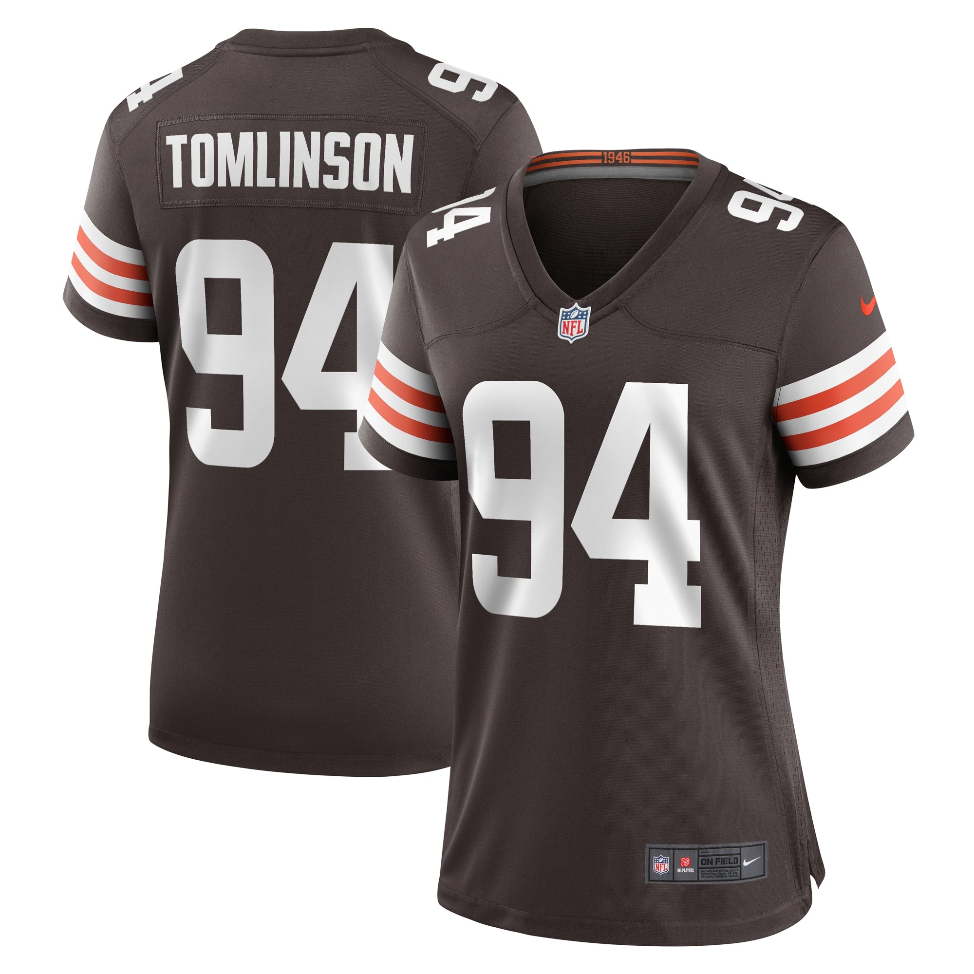 Dalvin Tomlinson Cleveland Browns Nike Women s Game Player Jersey   Brown