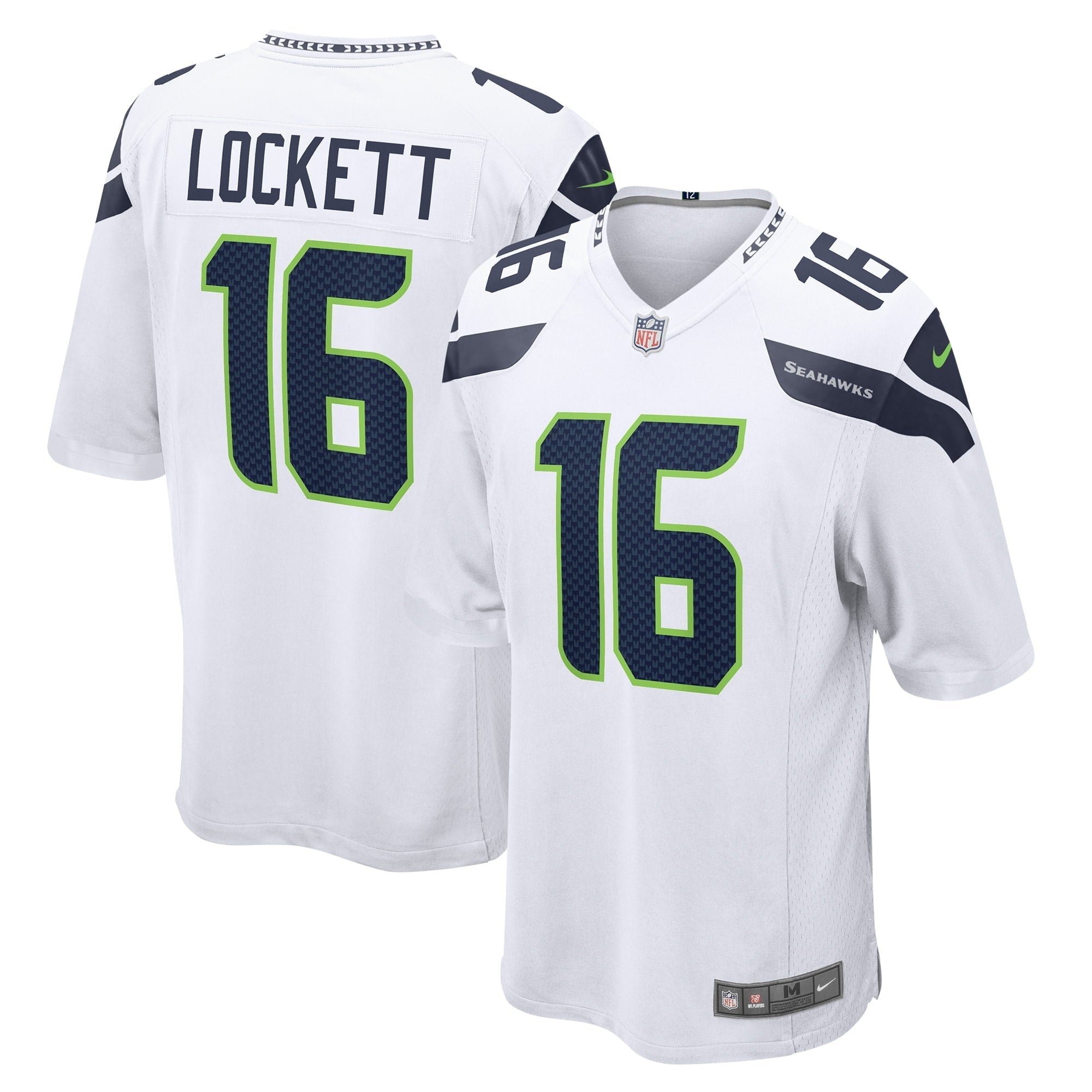 Men s Nike Tyler Lockett White Seattle Seahawks Game Jersey