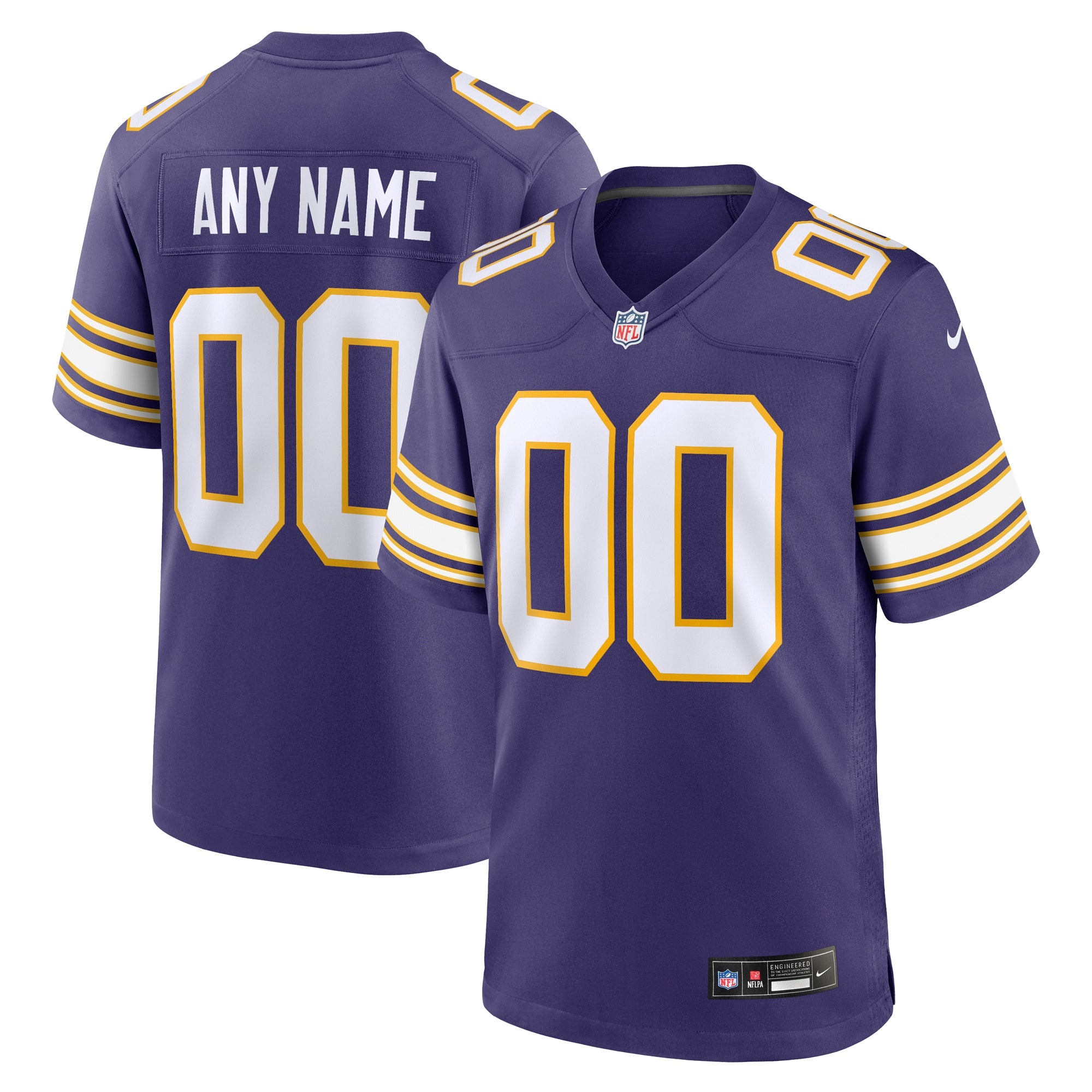 Minnesota Vikings Nike Classic Custom Game Jersey   Purple