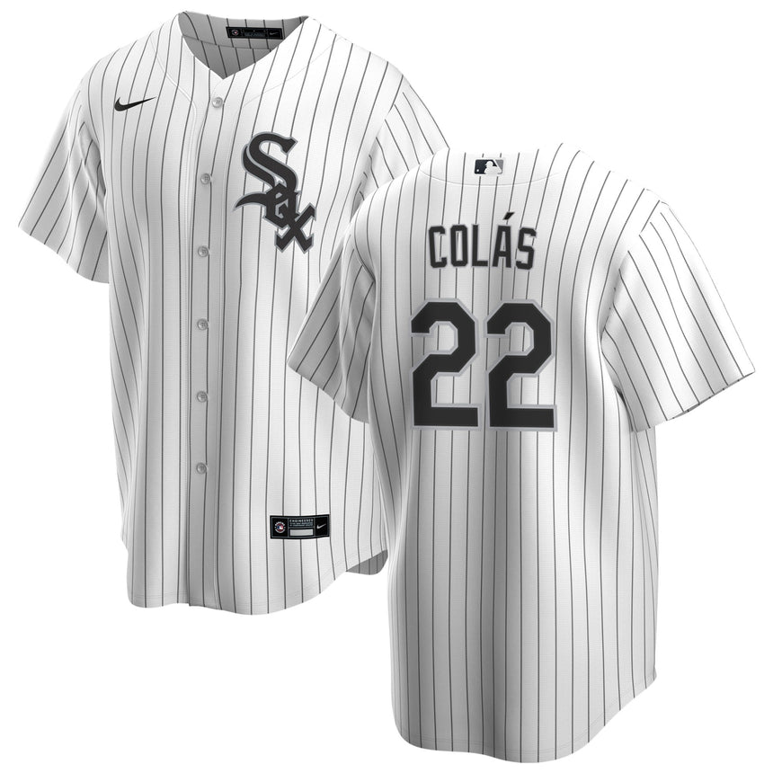 Men's Oscar Col's Chicago White Sox Home White Premium Stitch Replica Jersey