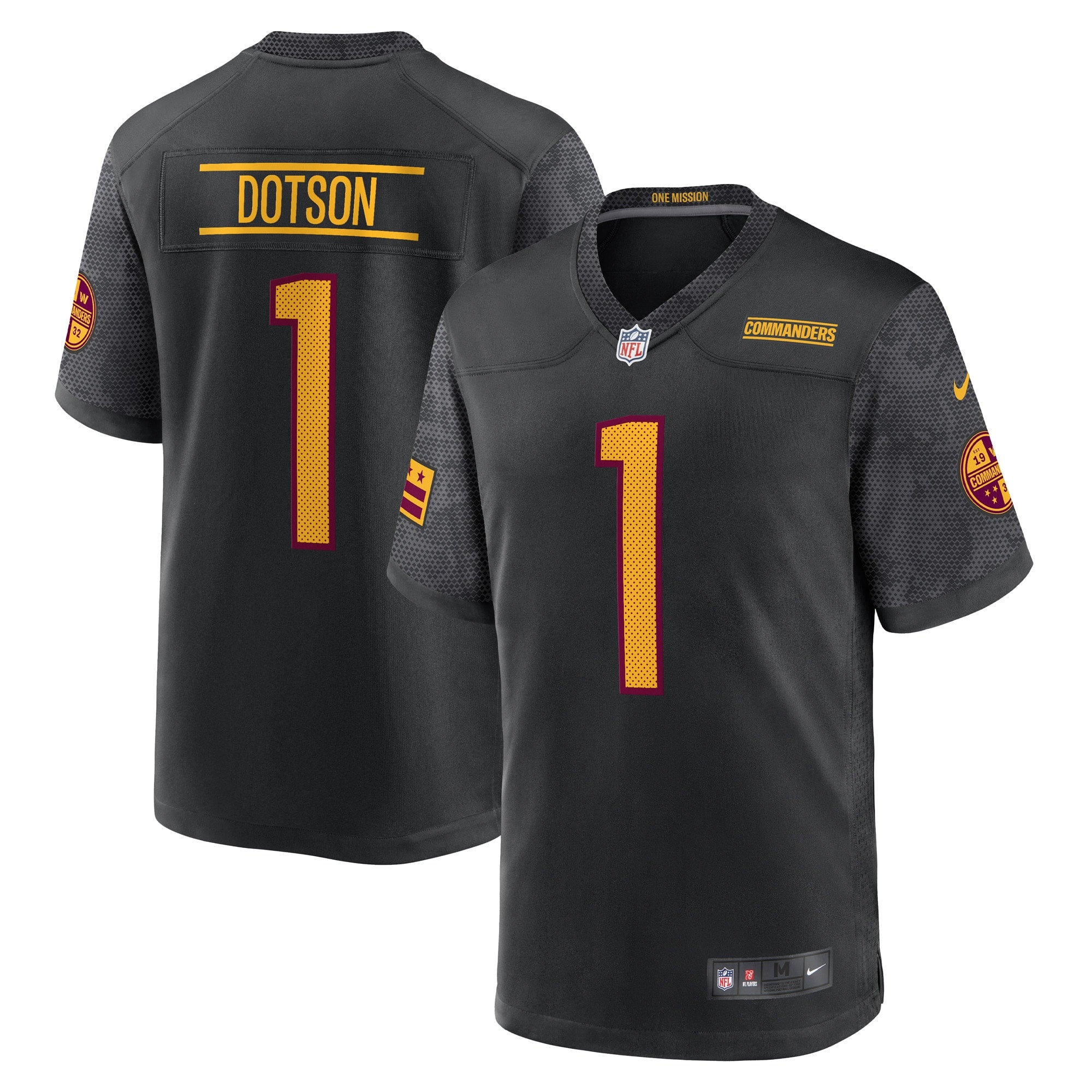 Jahan Dotson Washington Commanders Nike Alternate Game Jersey   Black