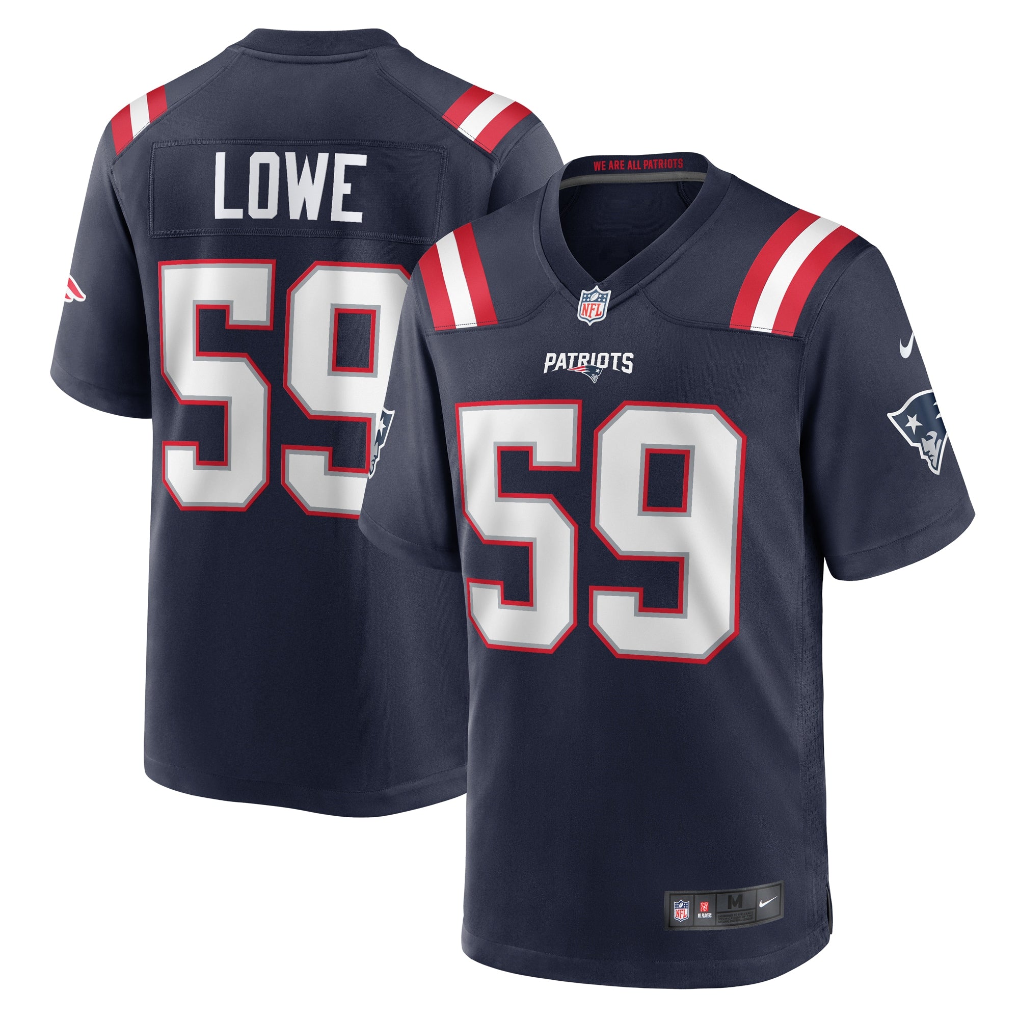 Vederian Lowe New England Patriots Nike Team Game Jersey    Navy