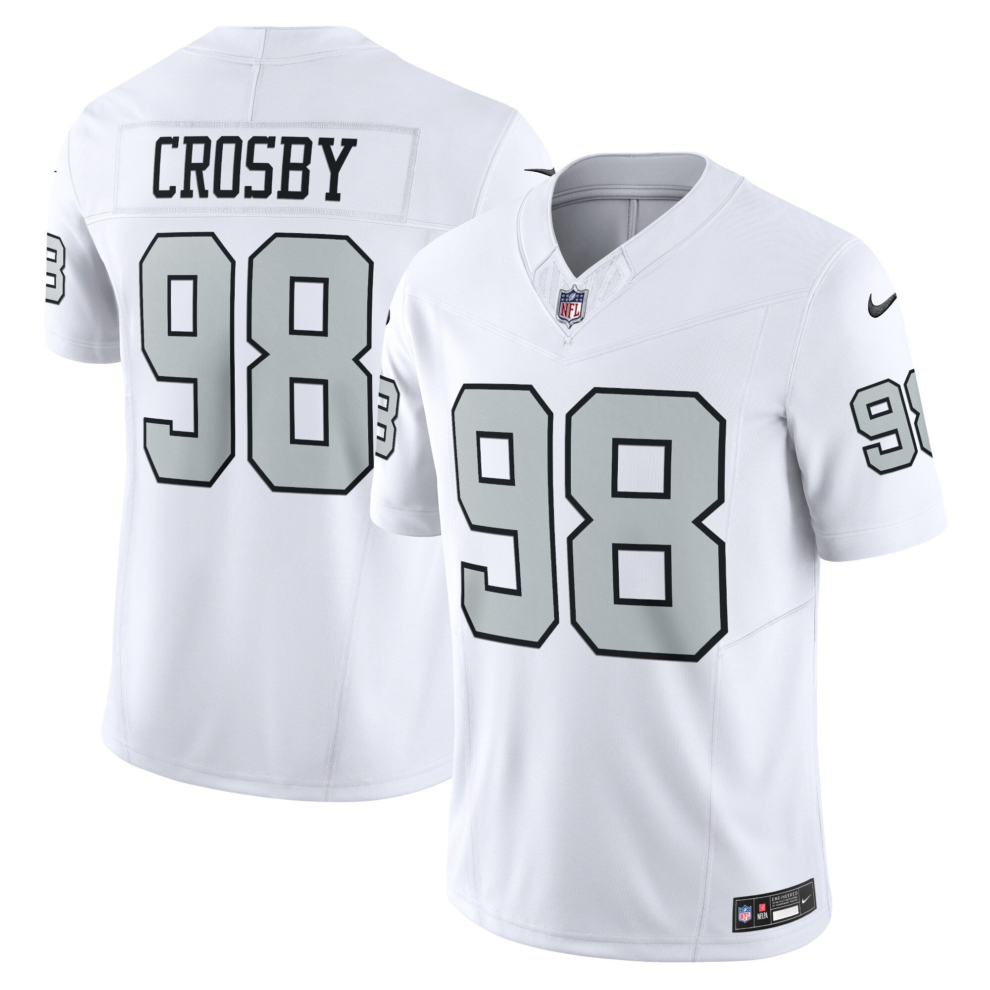 Maxx Crosby Las Vegas Raiders Nike Vapor F.U.S.E. Limited Jersey   White