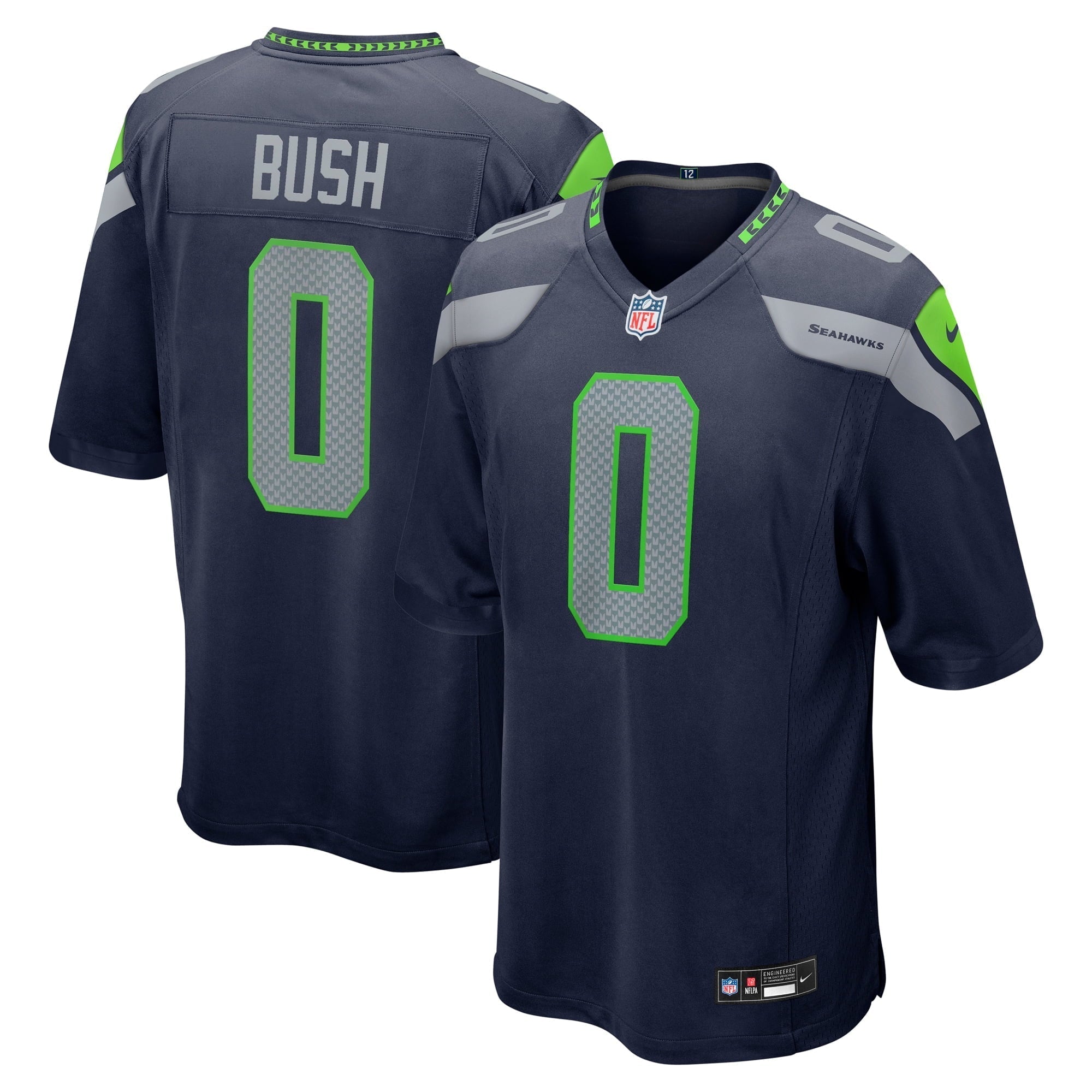 Men s Nike Devin Bush College Navy Seattle Seahawks Game Jersey
