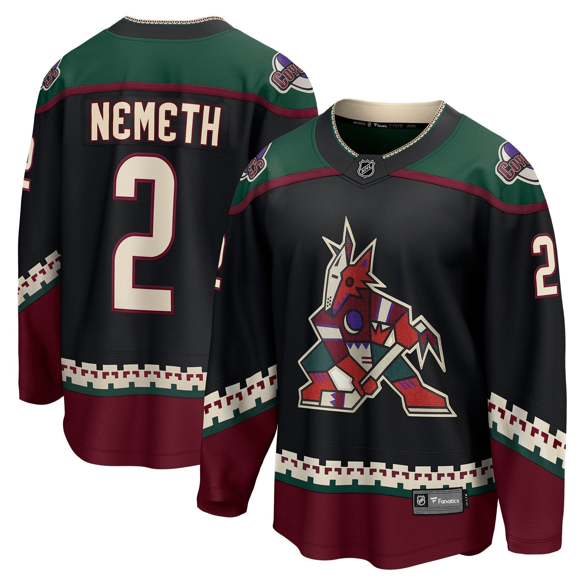 Men's Fanatics Branded Patrik Nemeth Black Arizona Coyotes Home Breakaway Player Jersey