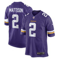 Men s Nike Alexander Mattison Purple Minnesota Vikings Game Player Jersey