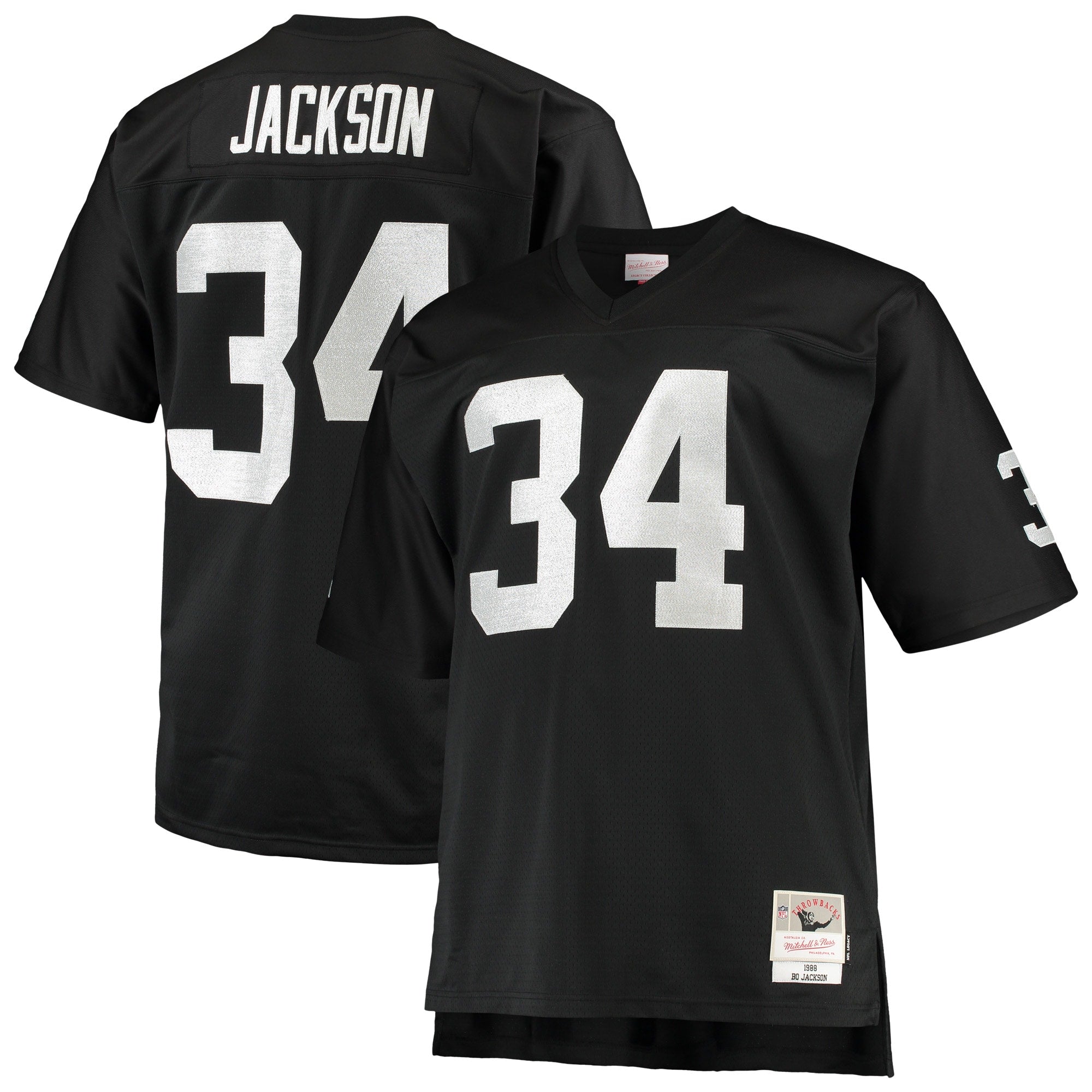 Bo Jackson Las Vegas Raiders Mitchell   Ness Big   Tall 1988 Retired Player Replica Jersey   Black
