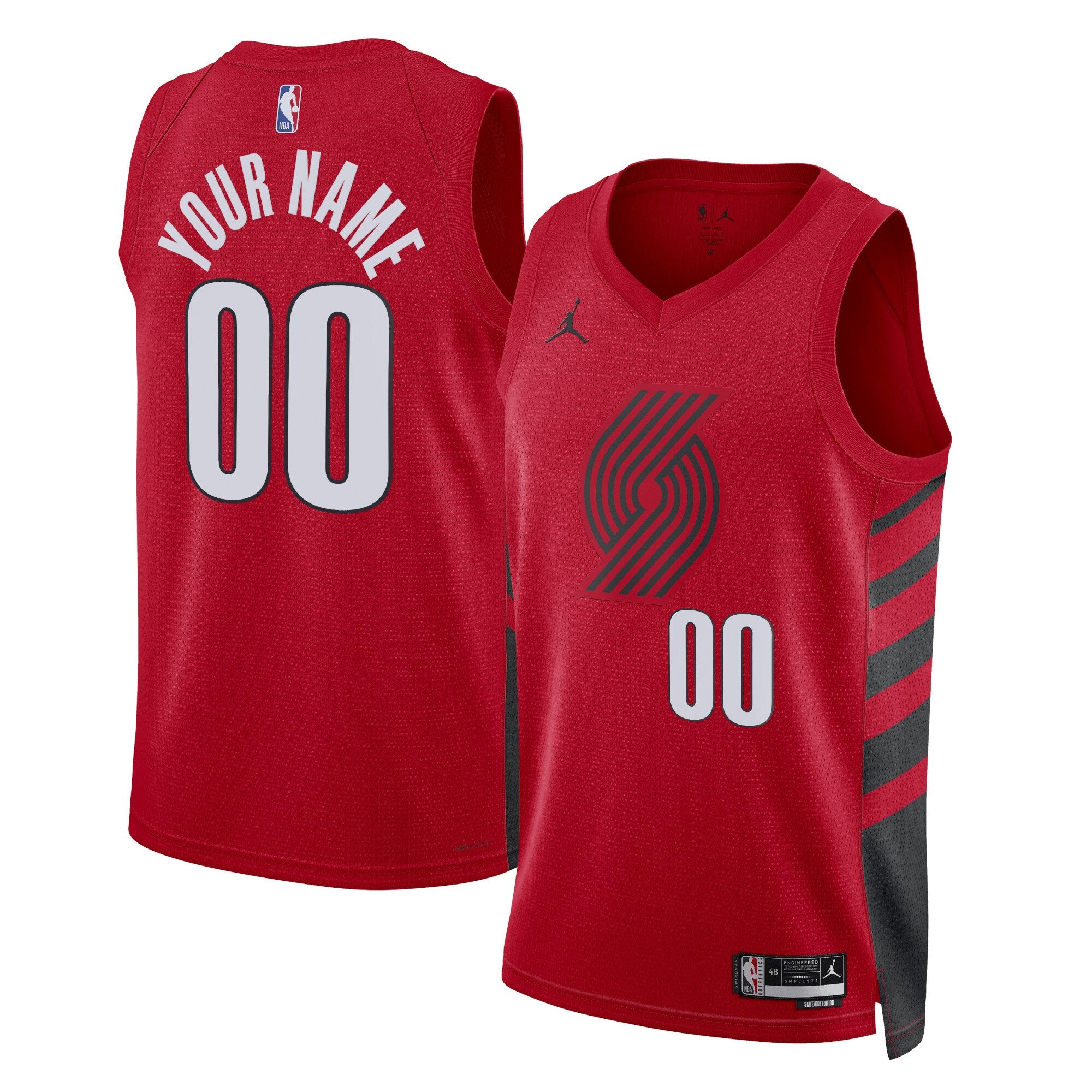 Portland Trail Blazers Jordans Brand Unisex 2022/23 Swingman Custom Jersey - Statement Edition - Red